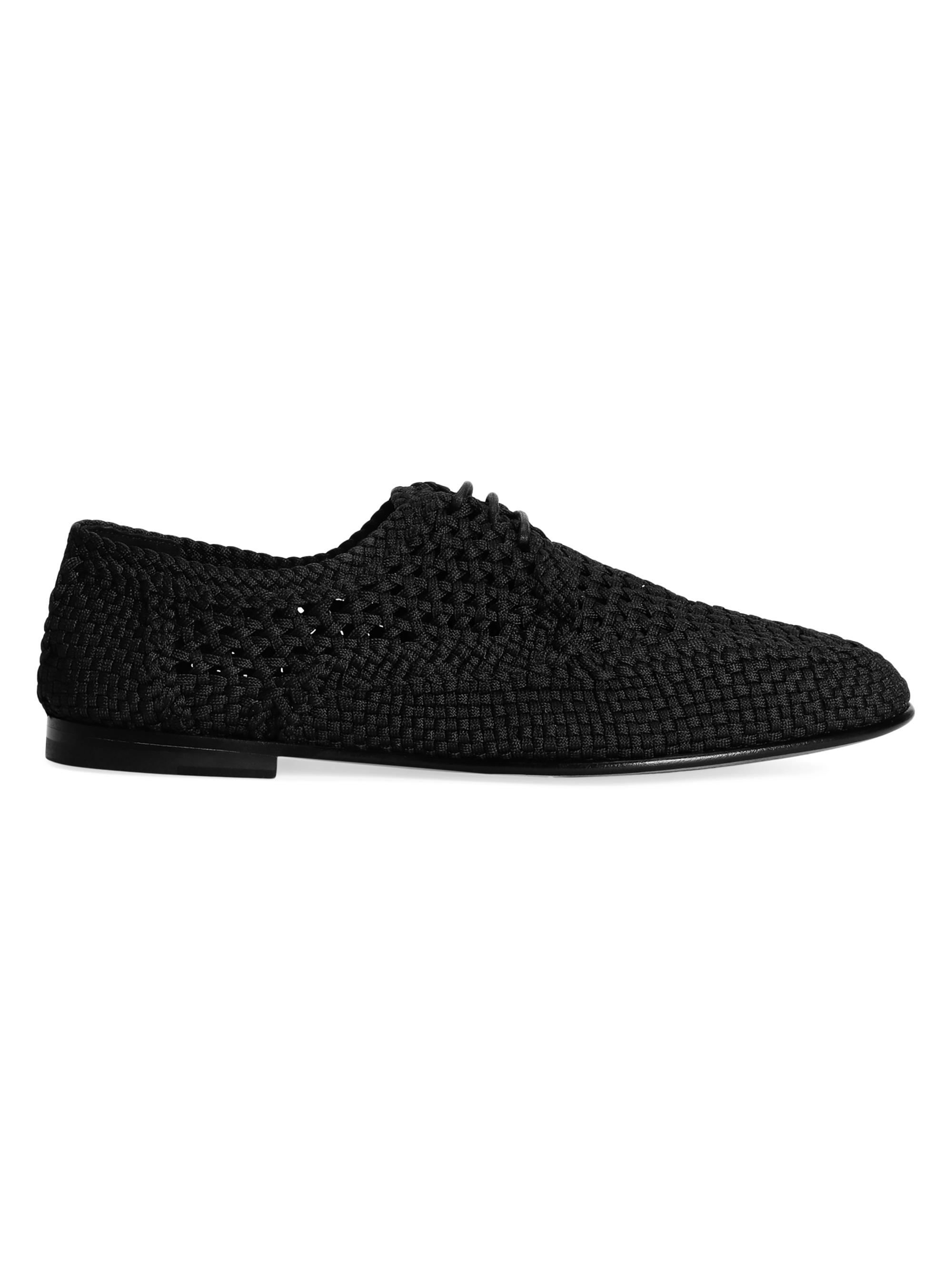 Dolce & Gabbana Men's Woven Derbys - Nero