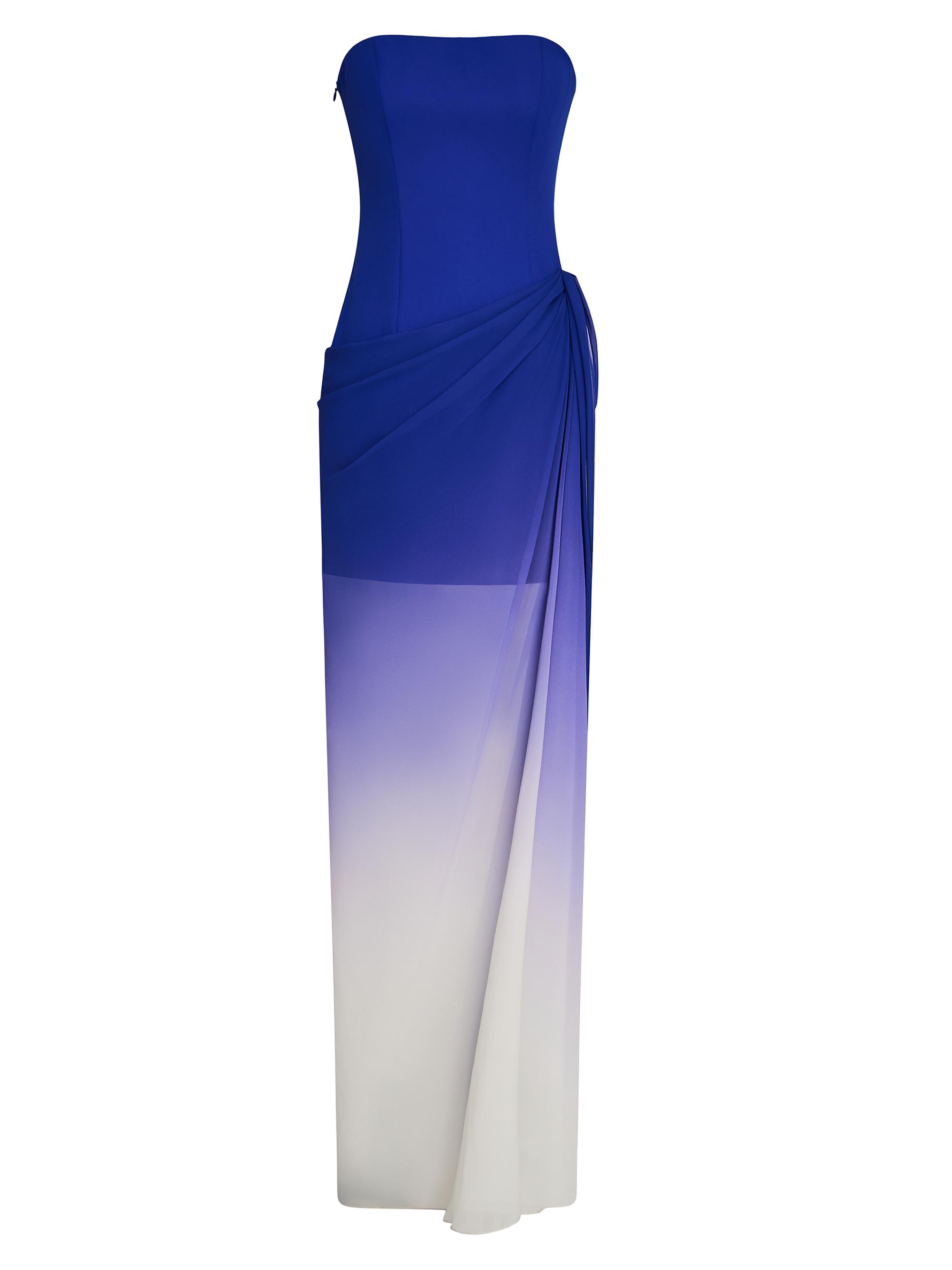 Et Ochs Women's Aurora Strapless Chiffon Gown - Ultraviolet