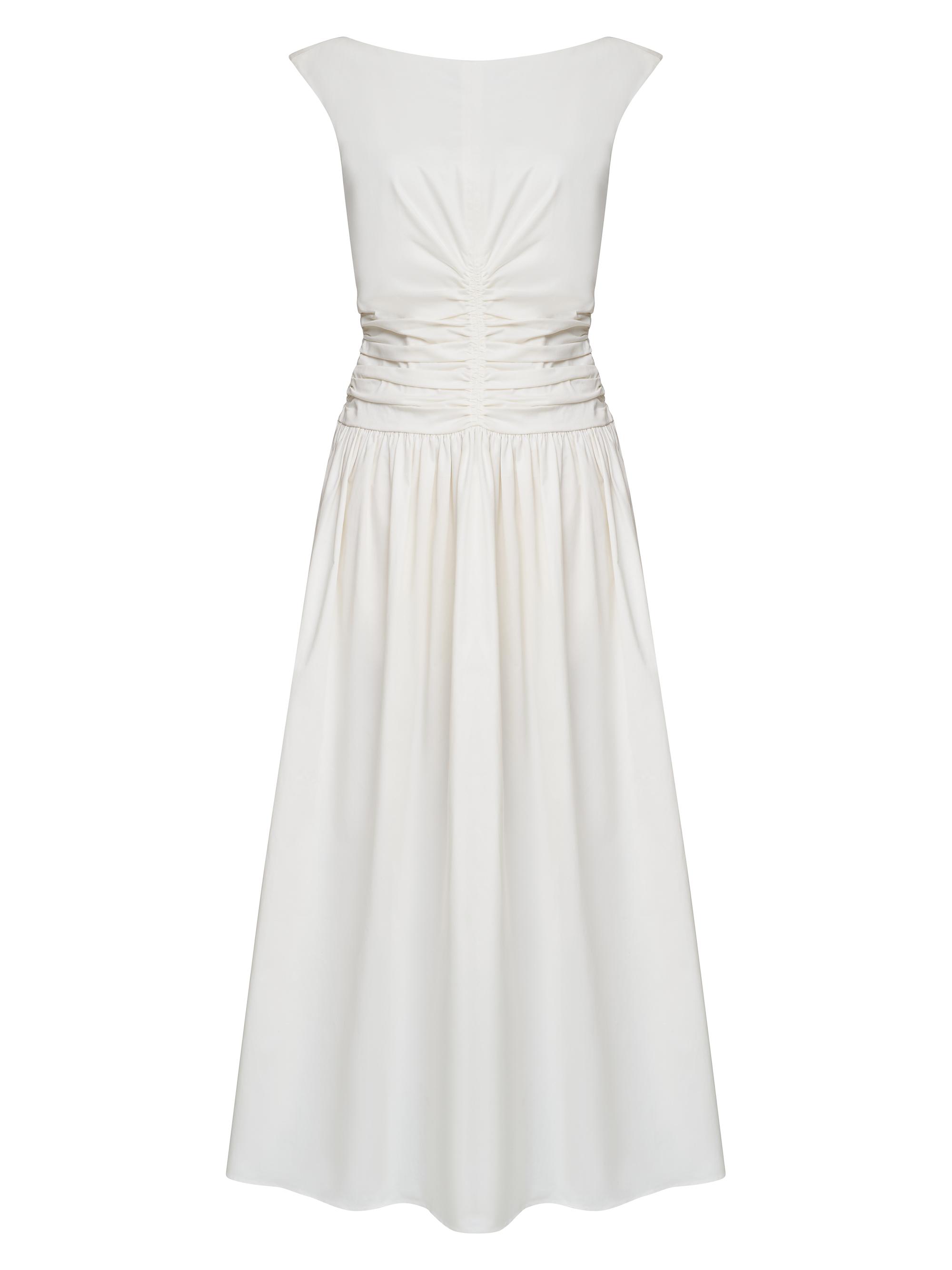 Et Ochs Women's Imani Boatneck Midi-Dress - White