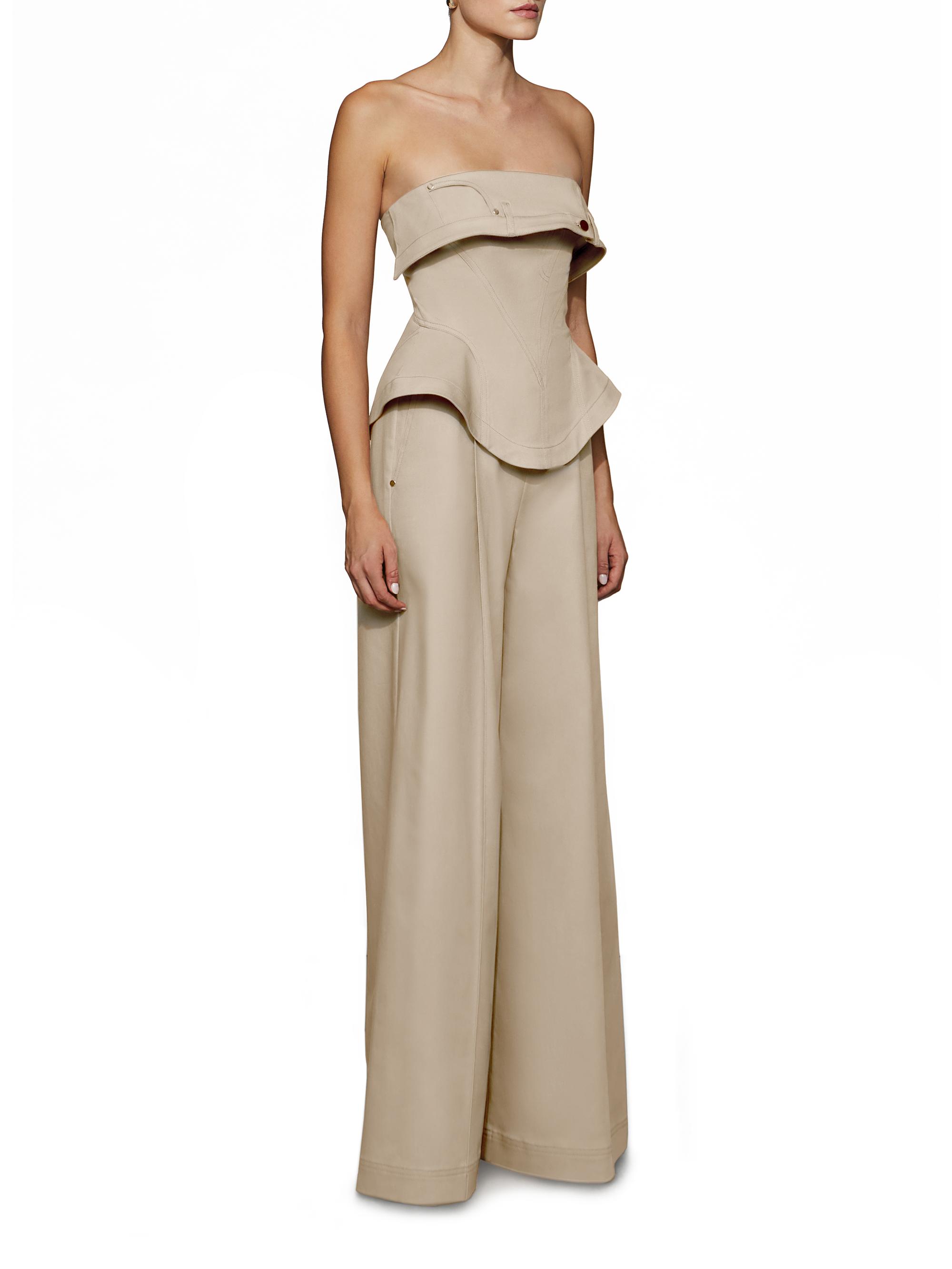 Et Ochs Jordan Denim Corset Wide-Leg Jumpsuit | Saks Fifth Avenue