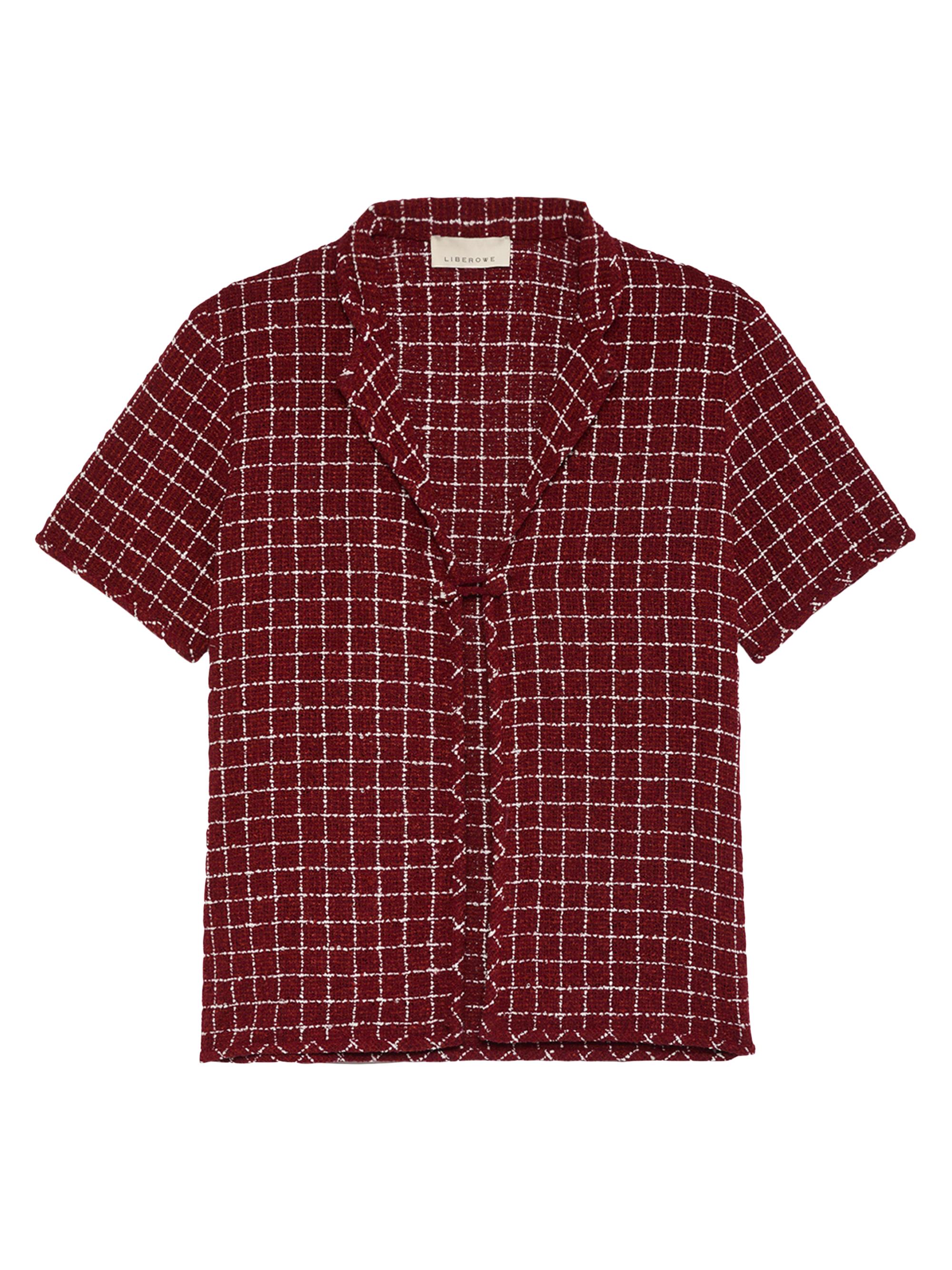 Liberowe Women's Hetty Oversized Shirt - Burgundy Check