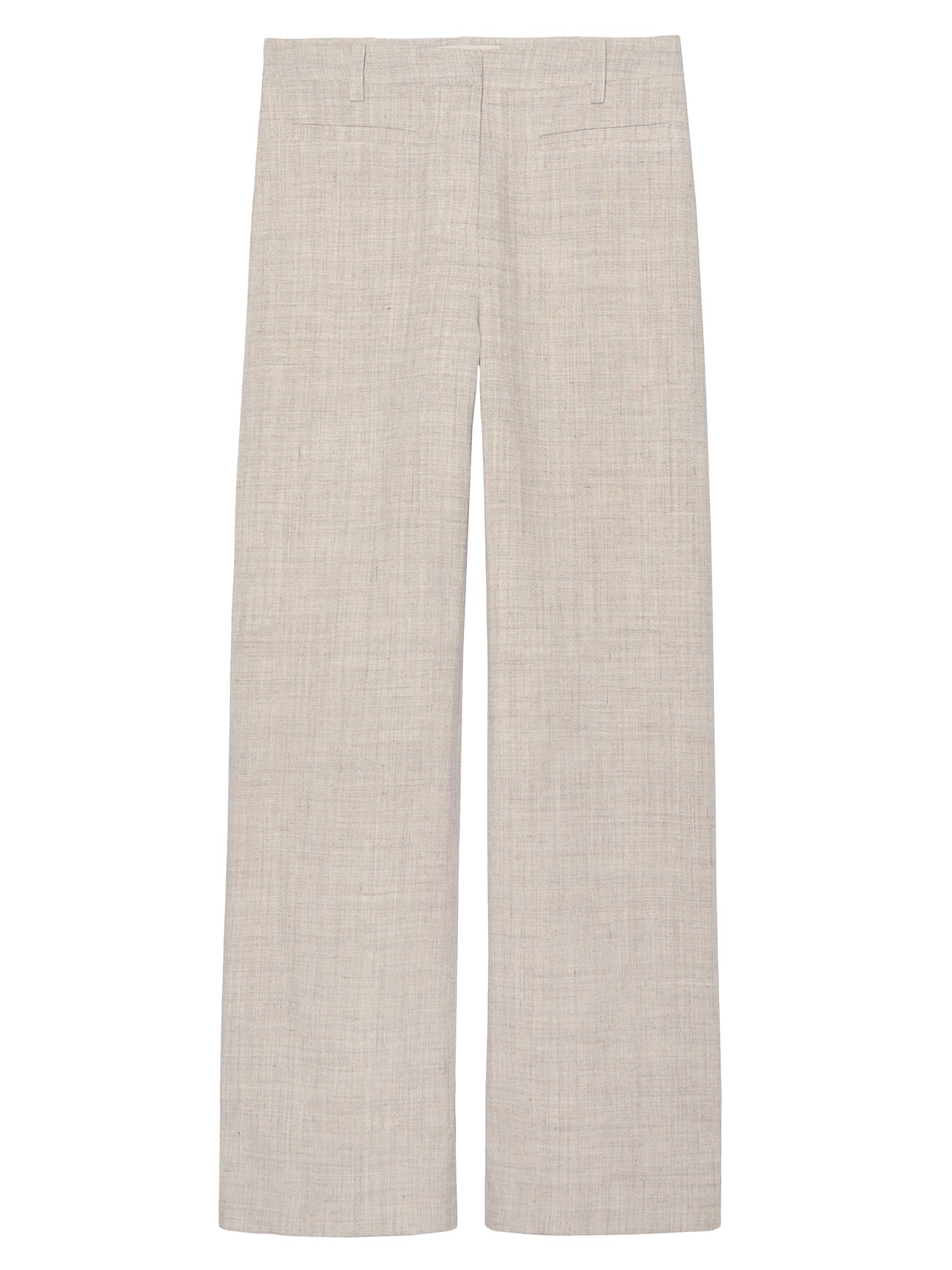 Liberowe Women's Alice Straight Mid-Rise Trousers - Stone