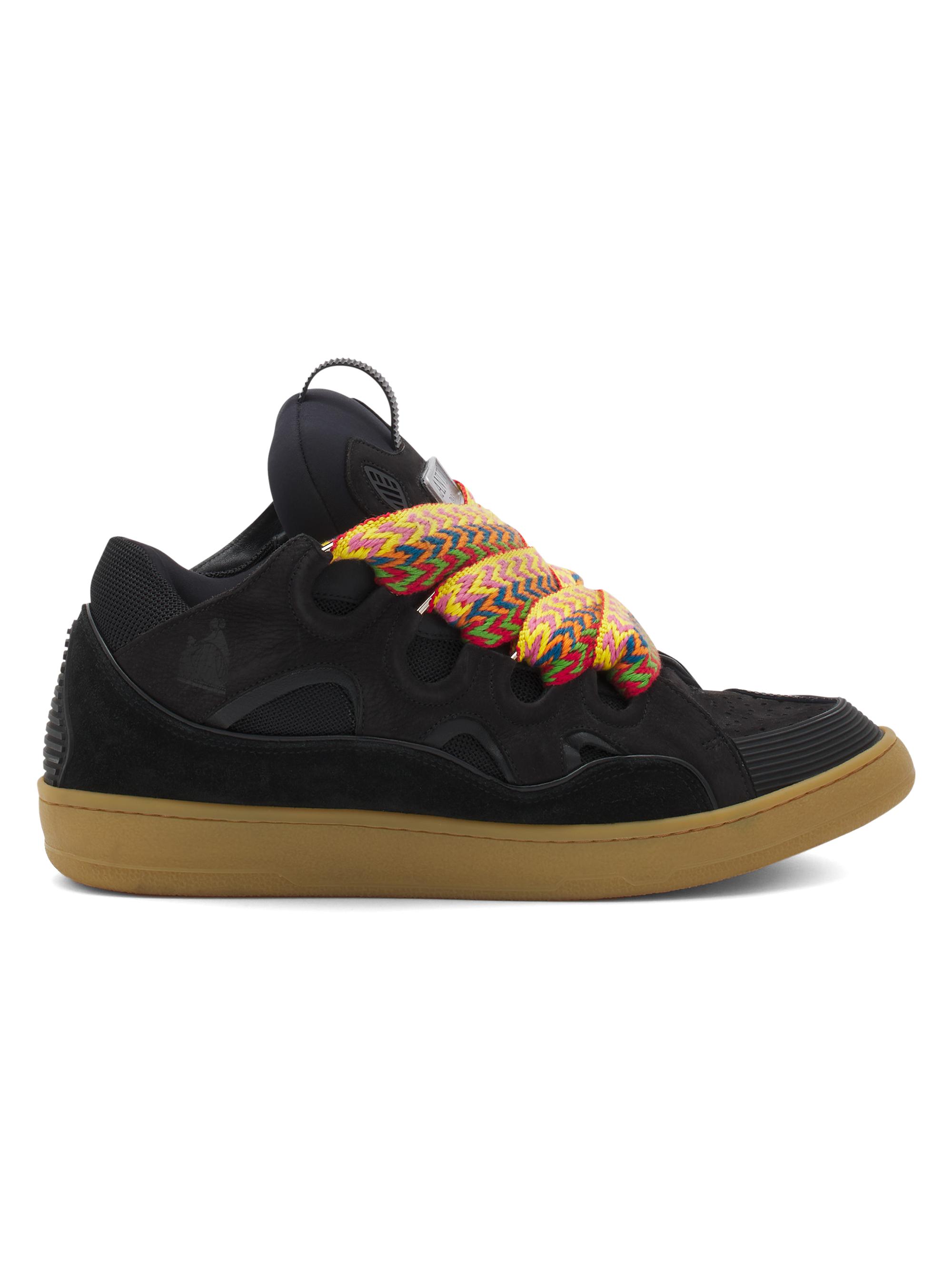 Lanvin Men's Leather Curb Sneakers - Black