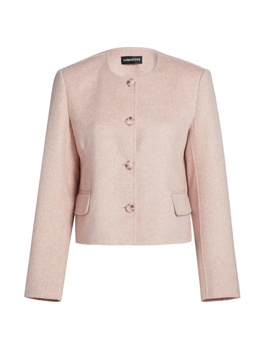 Lamarque Women's Alessia Double-face Wool Jacket In Pink