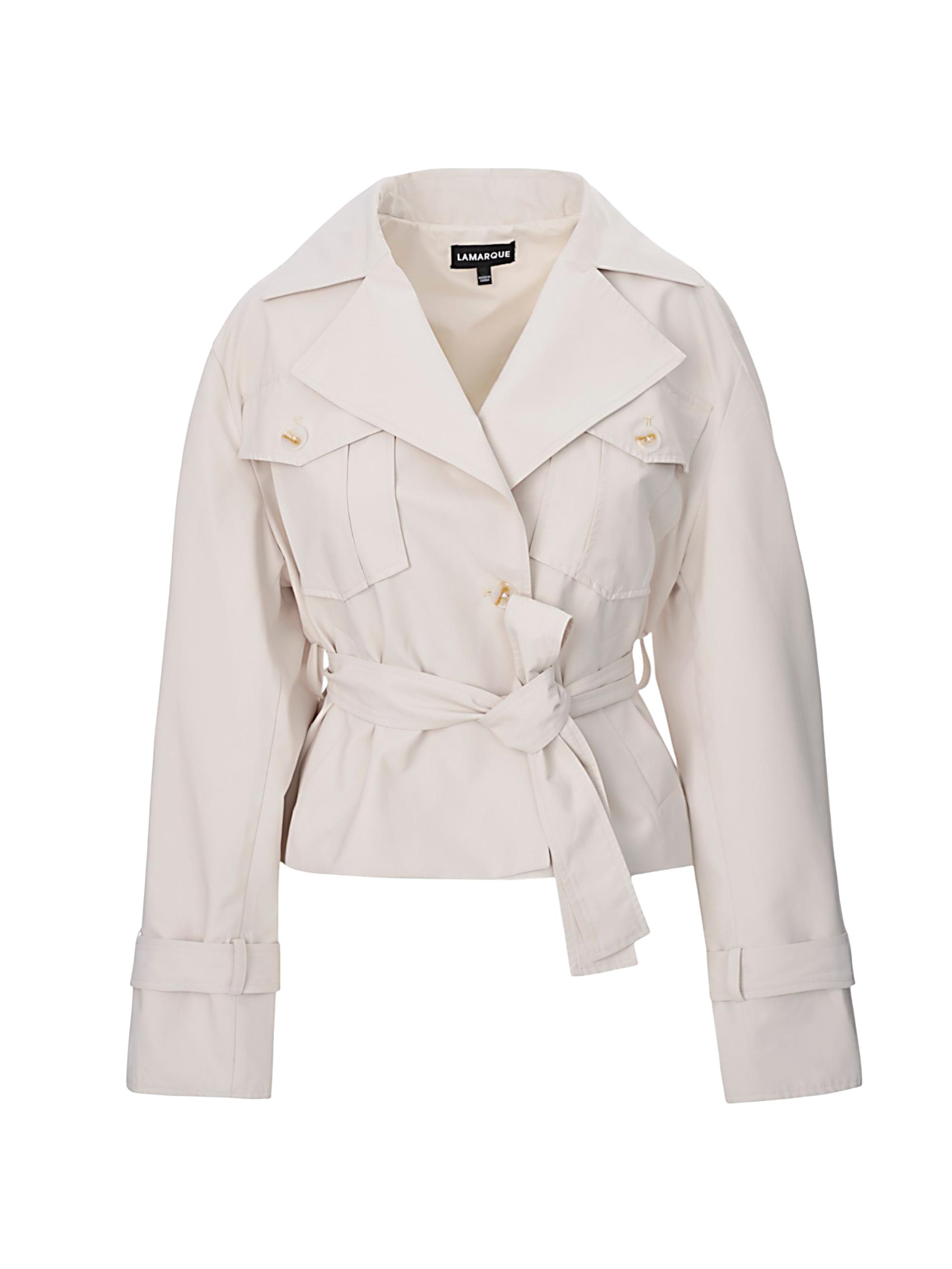 Lamarque Women's Quinn Trench Jacket - Whisper White