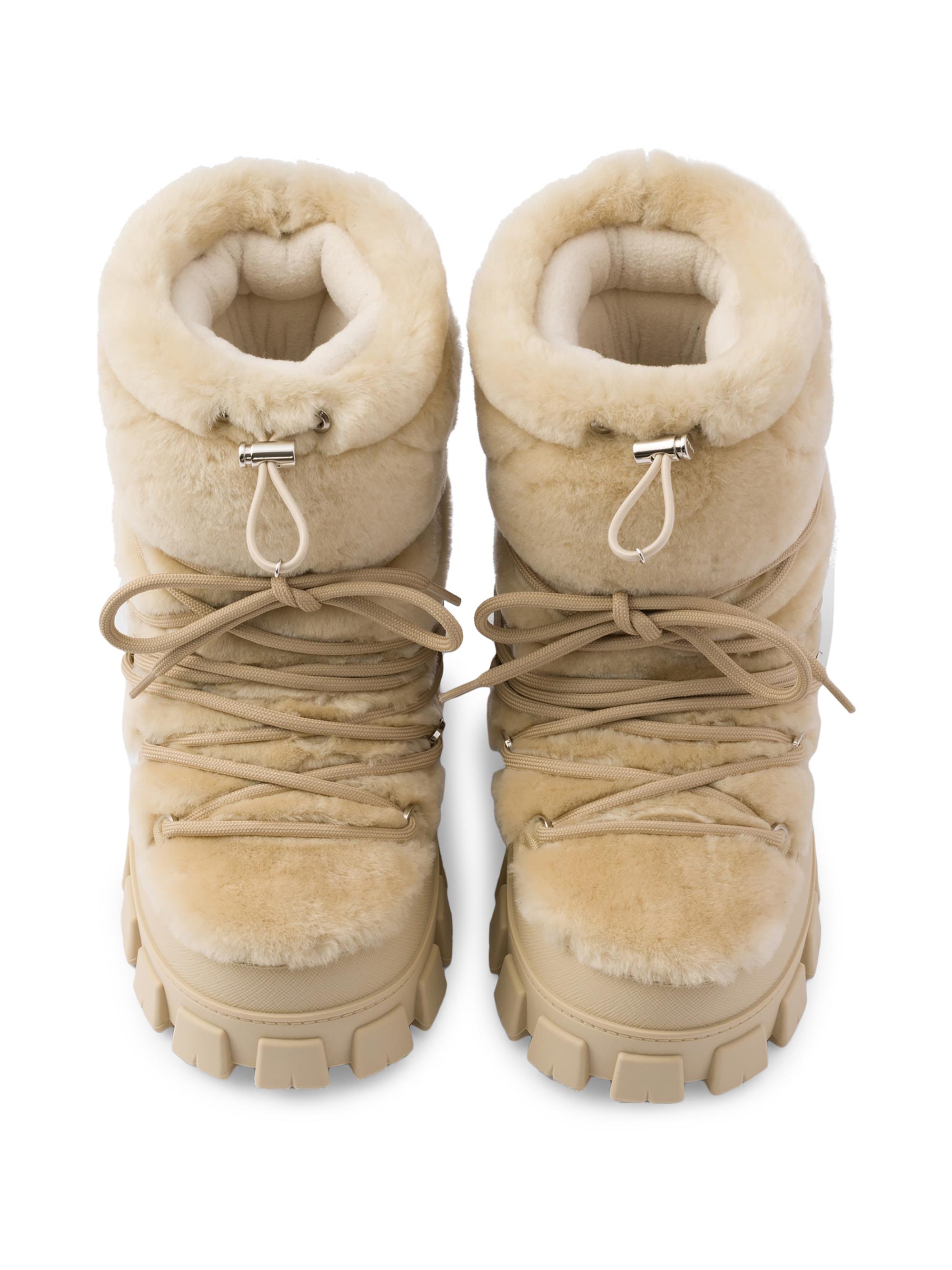 Prada Shearling Après Ski Booties | Saks Fifth Avenue