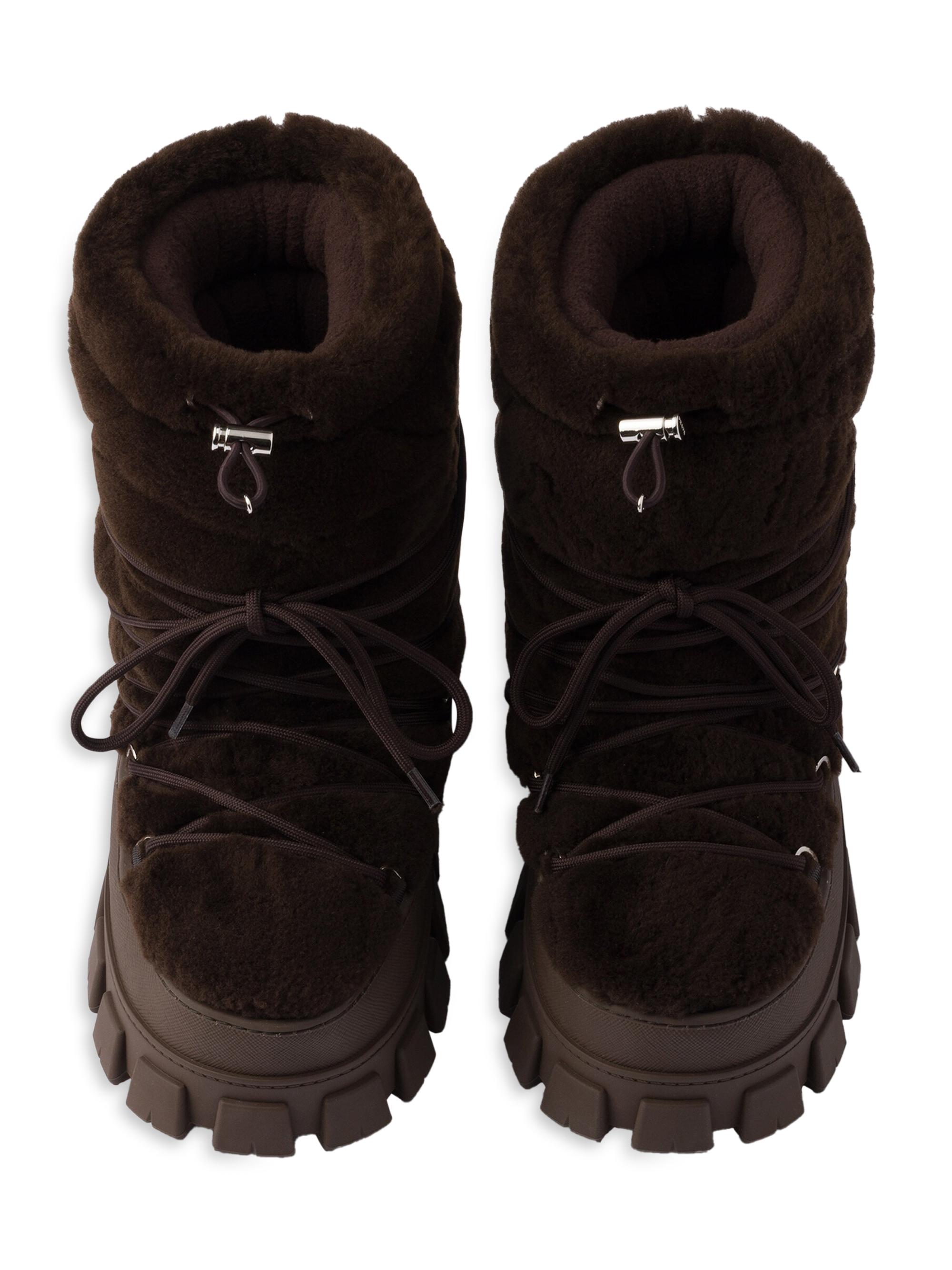 Prada Shearling Après Ski Booties | Saks Fifth Avenue