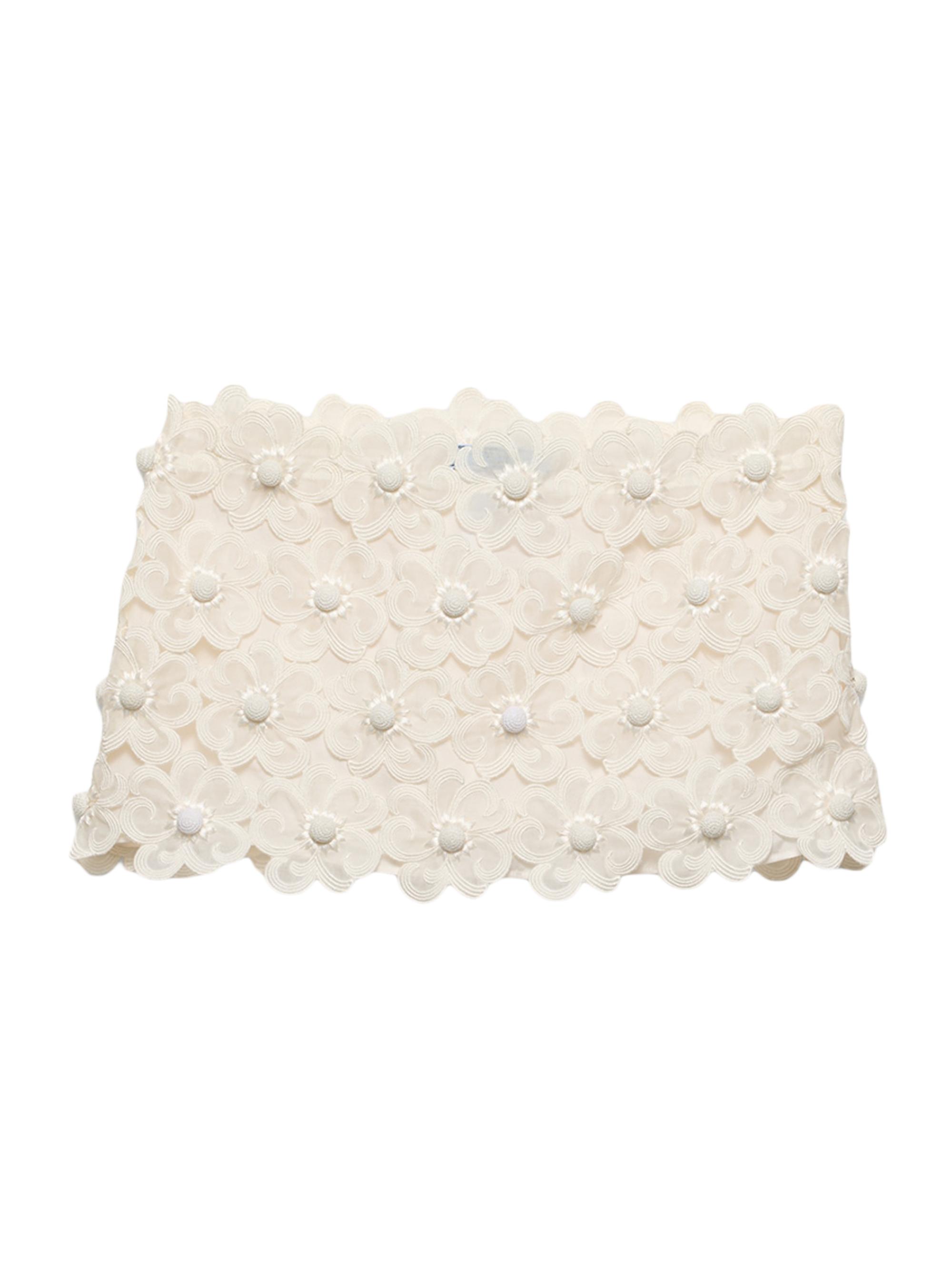 Prada Women's Floral Guipure Lace Miniskirt - White