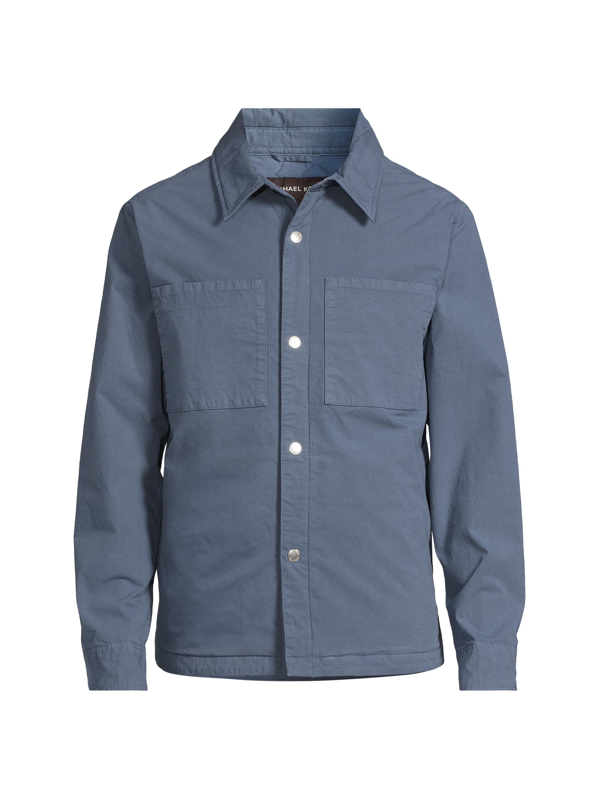 Michael Kors Men's Garment-Dye Padded Shirt Jacket - Dark Chambray
