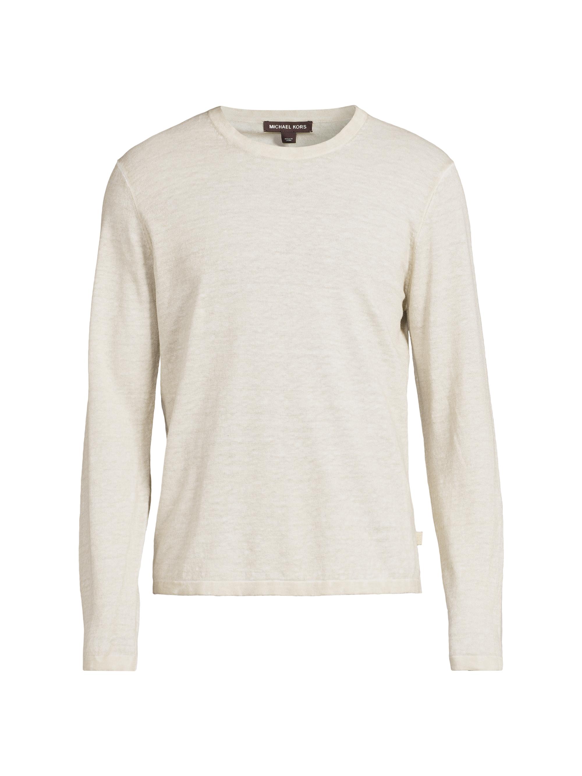 Michael Kors Men's Cold-Dye Linen-Cotton Sweater - Dune