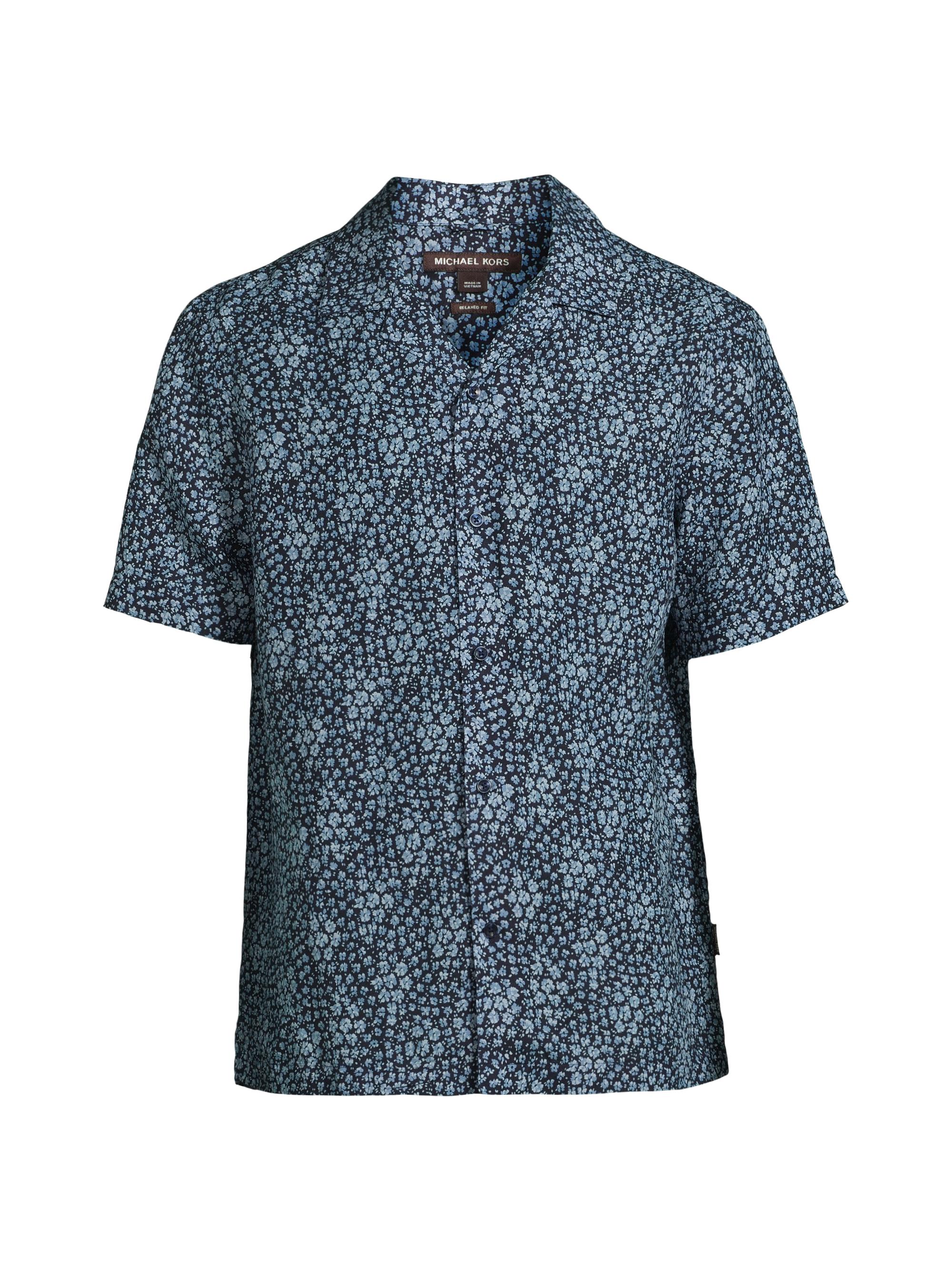 Michael Kors Men's Micro Floral Chambray Shirt - Chambray