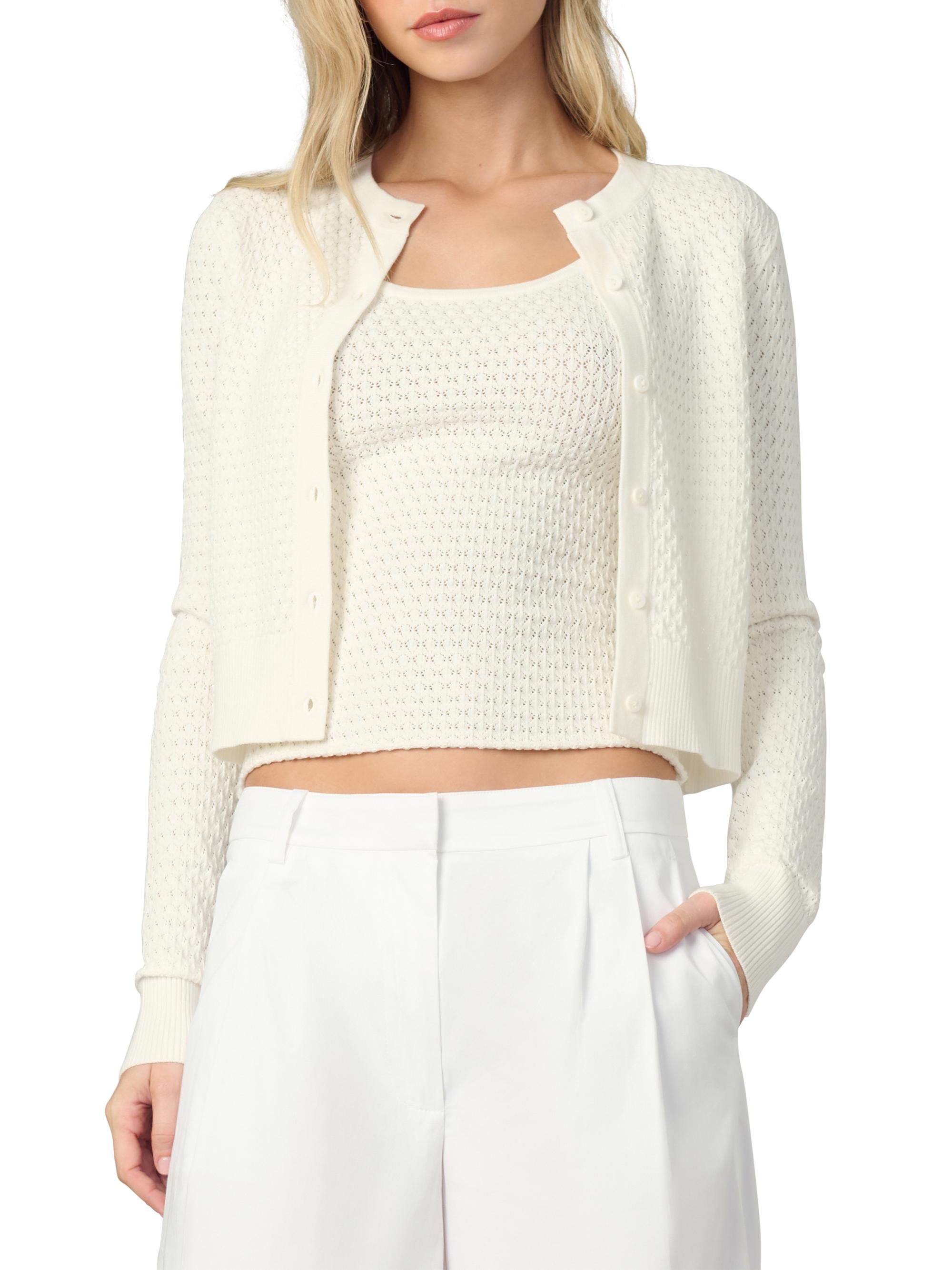 Joe's Jeans Dani Pointelle-Knit Cardigan | Saks Fifth Avenue