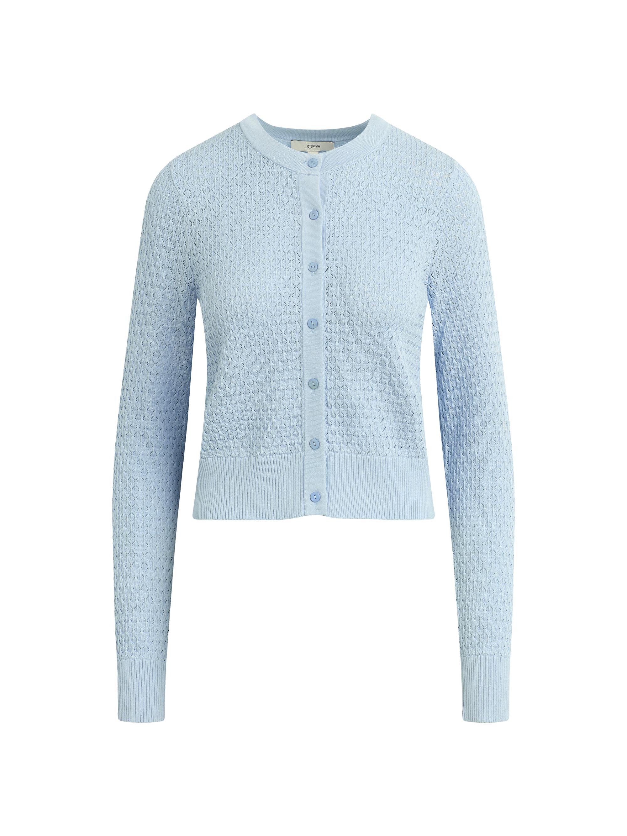 Joe's Jeans Women's Dani Pointelle-Knit Cardigan - Powder Blue