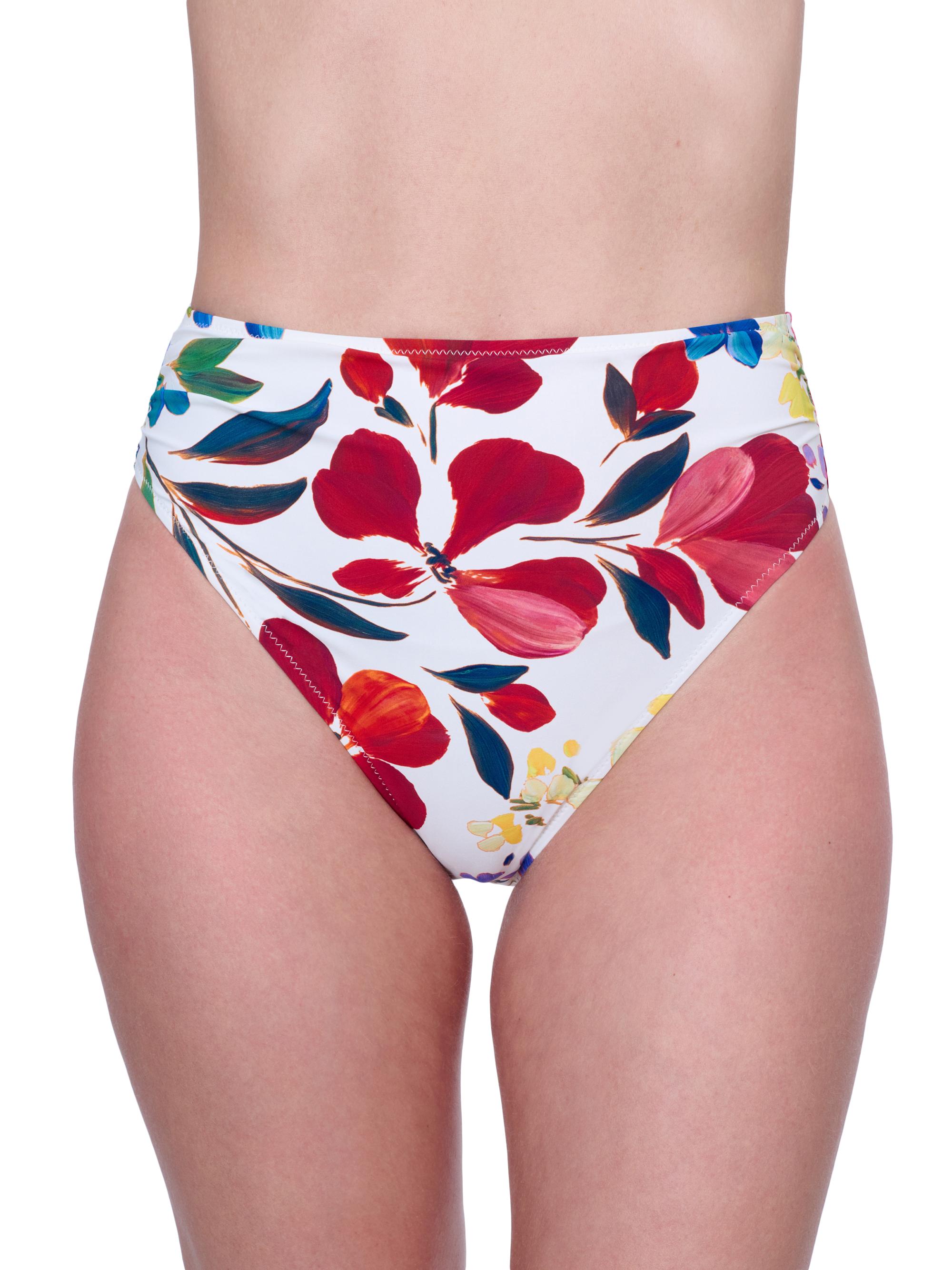 Gottex Swimwear Women's Garden Dream High-Rise Bottom - Off White Multi