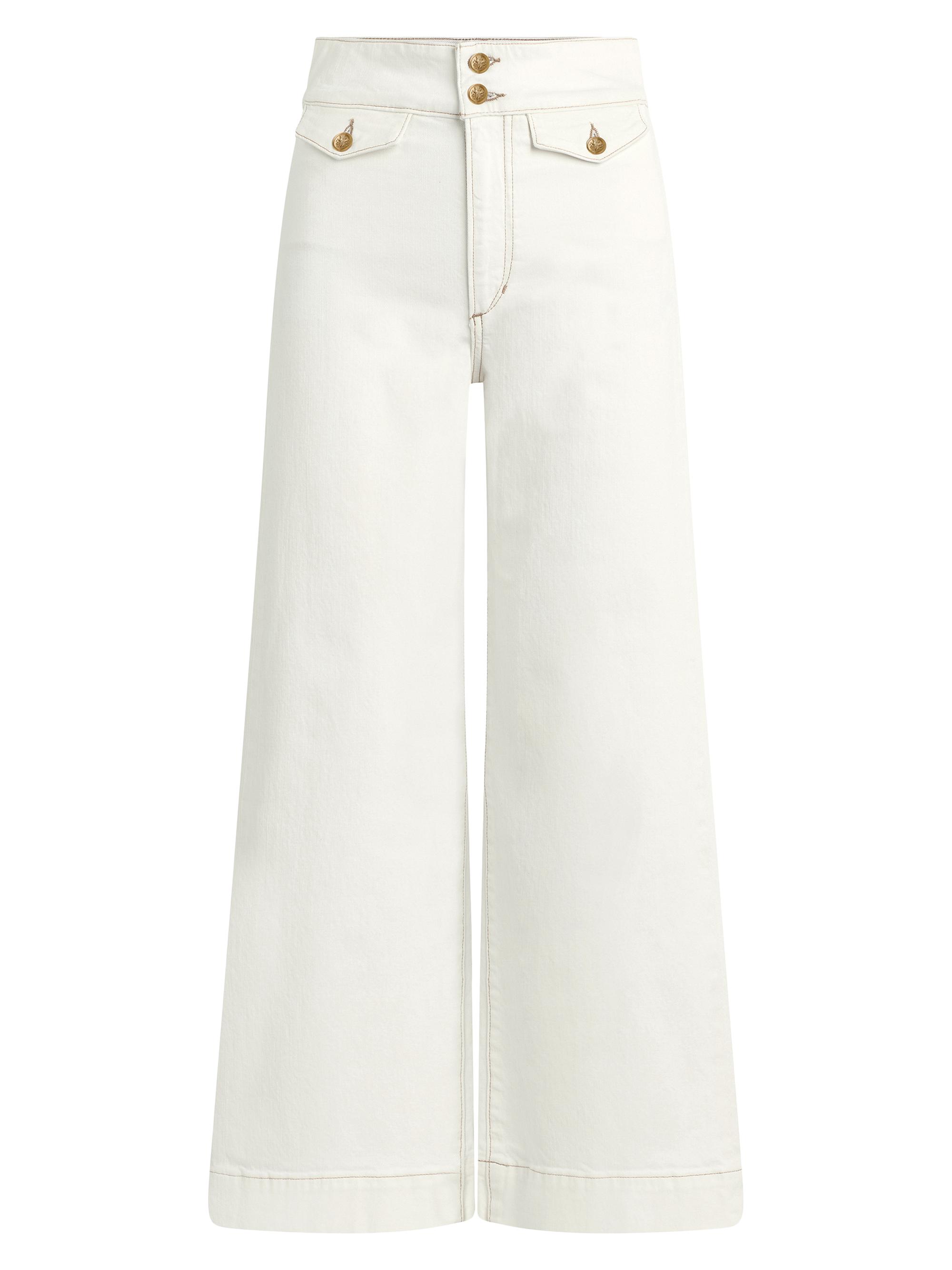 Joe's Jeans Women's The Ellia High-Rise Wide-Leg Ankle Jeans - Milk