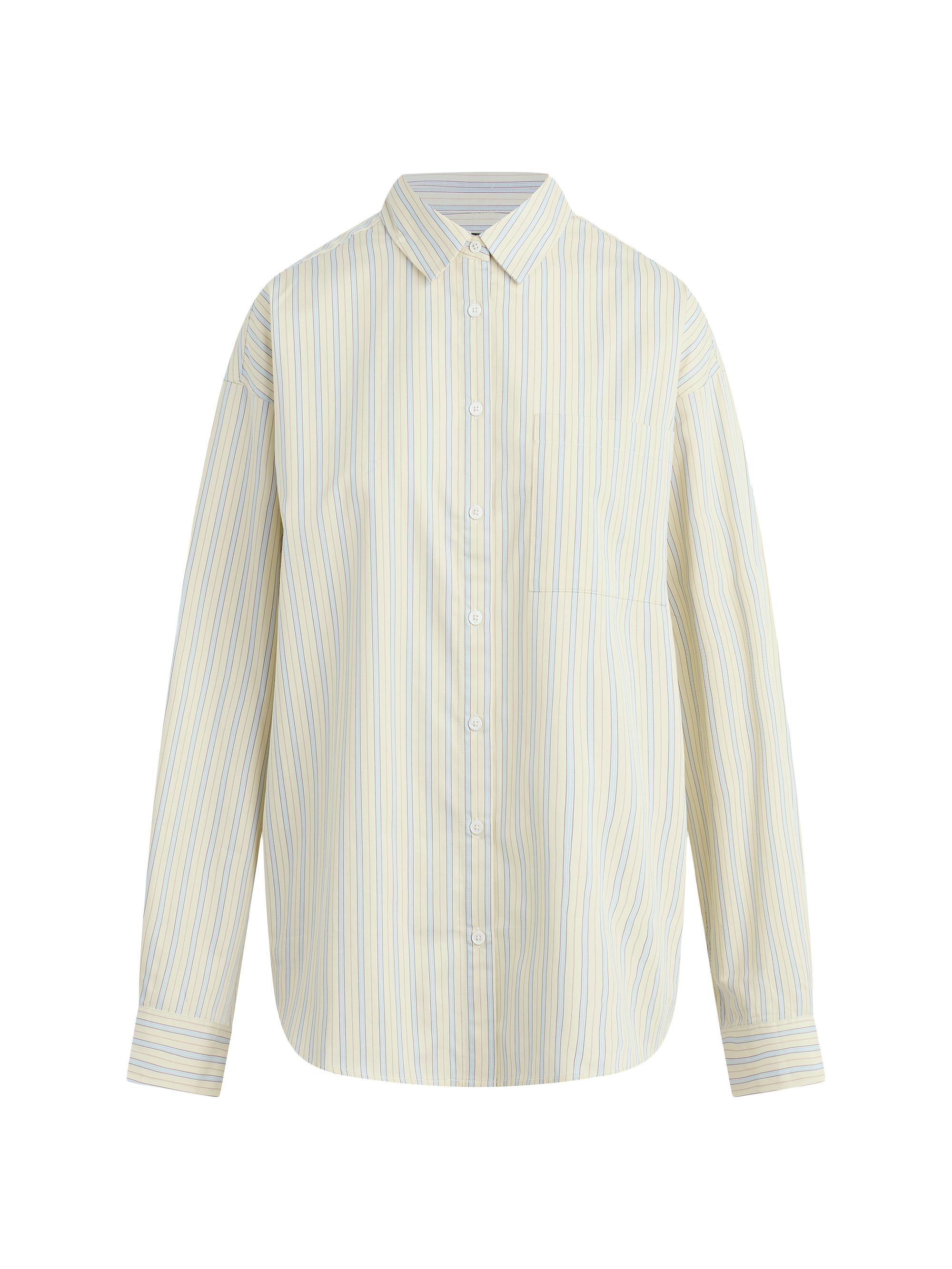 Joe's Jeans Women's The Boyfriend Striped Cotton Button-Front Shirt - Anise Flower Varig