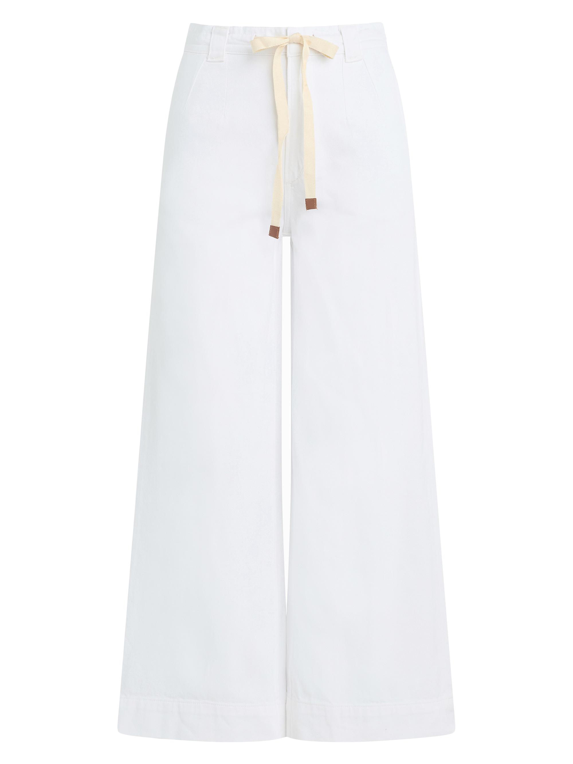 Joe's Jeans Women's The Addison Cotton-Blend Crop Wide-Leg Pants - White