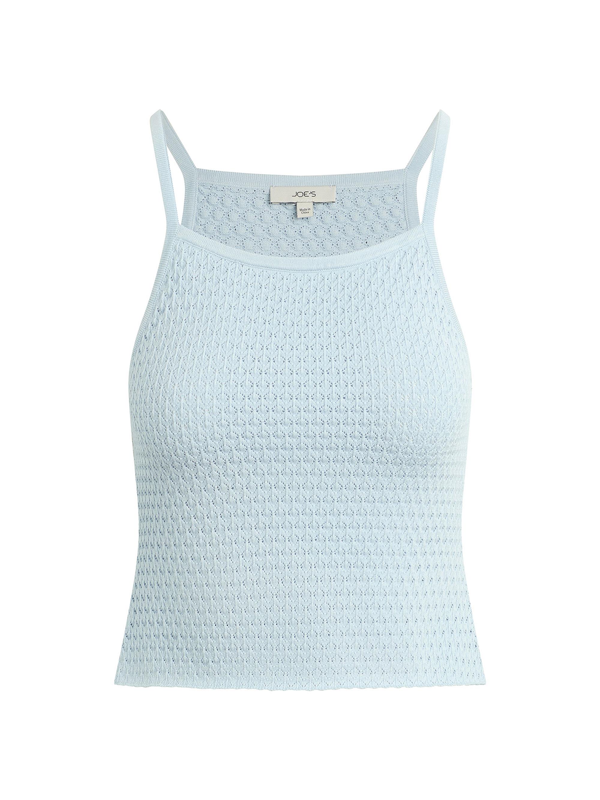 Joe's Jeans Women's The Pointelle Everyday Scoopneck Tank - Powder Blue