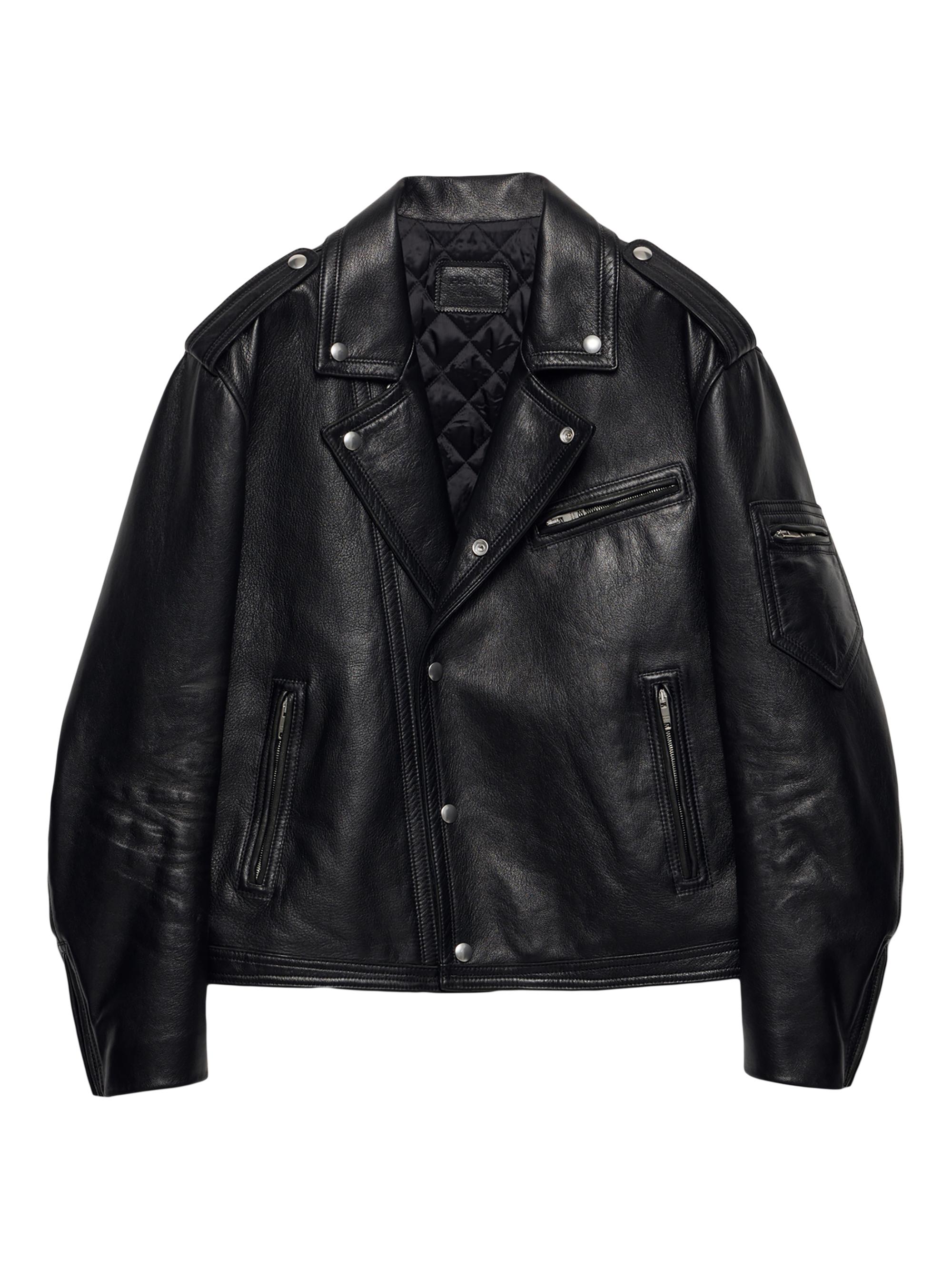 Prada Leather Biker Jacket | Saks Fifth Avenue
