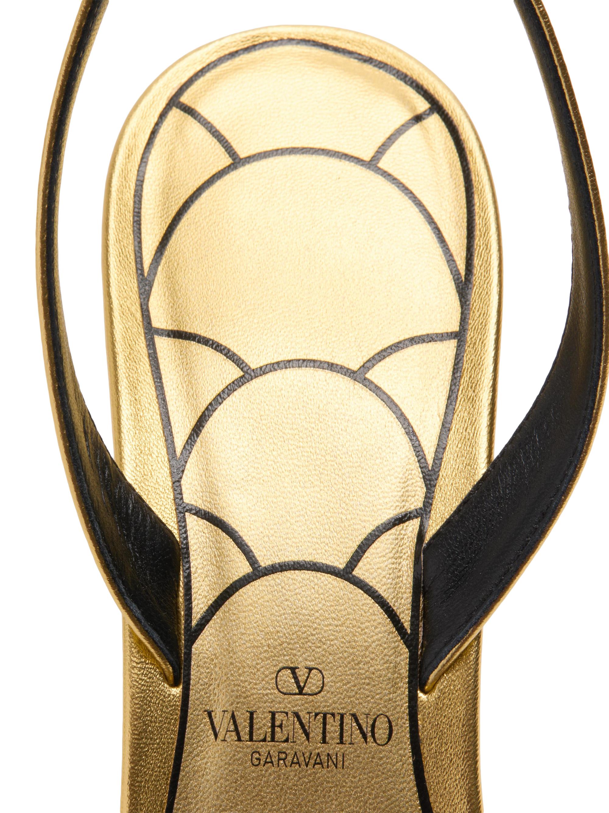 Valentino Garavani Ladycrush 85MM Sandals in Laminated Nappa with