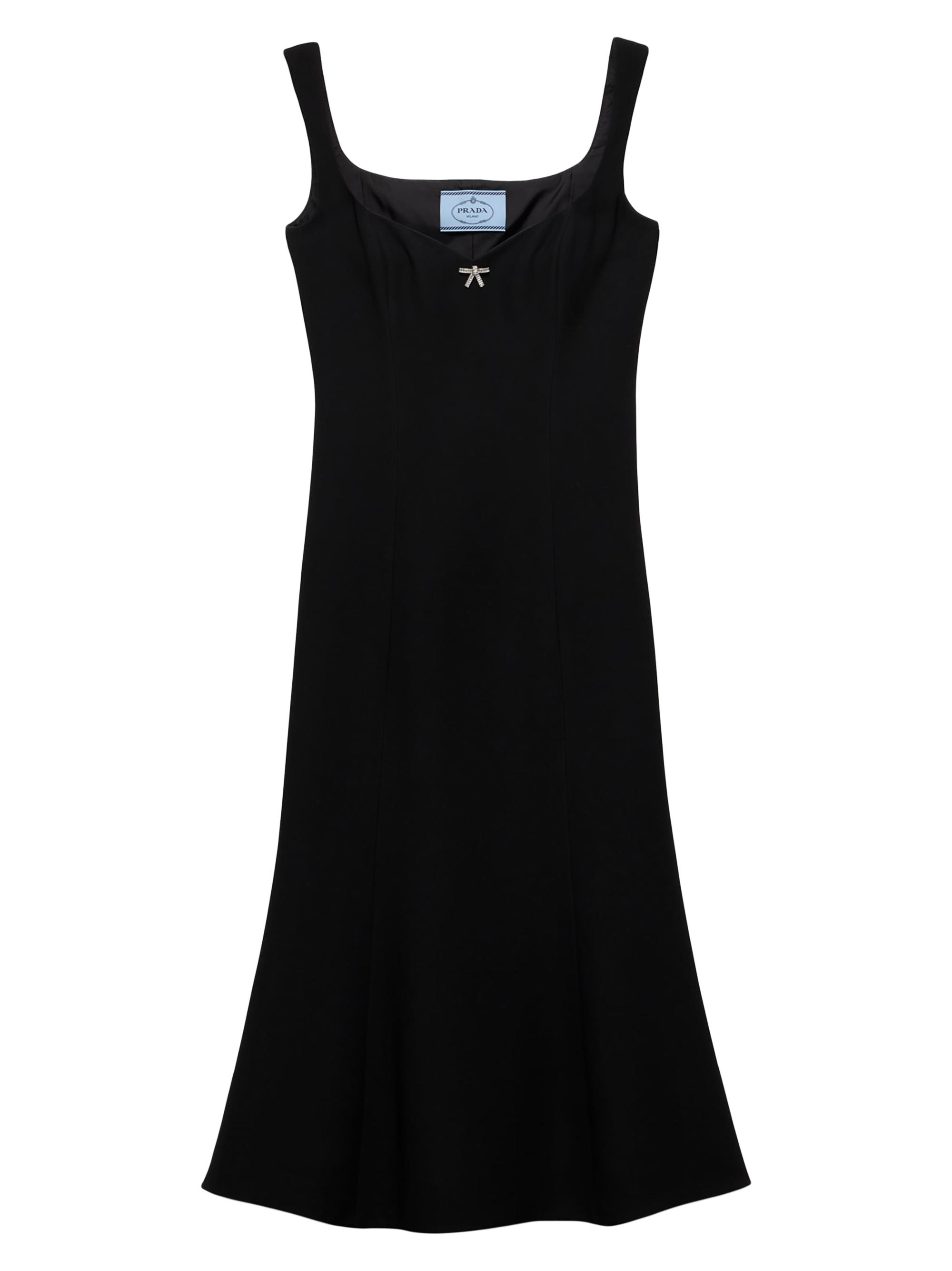 Prada Women's Embroidered Cady Dress - Black