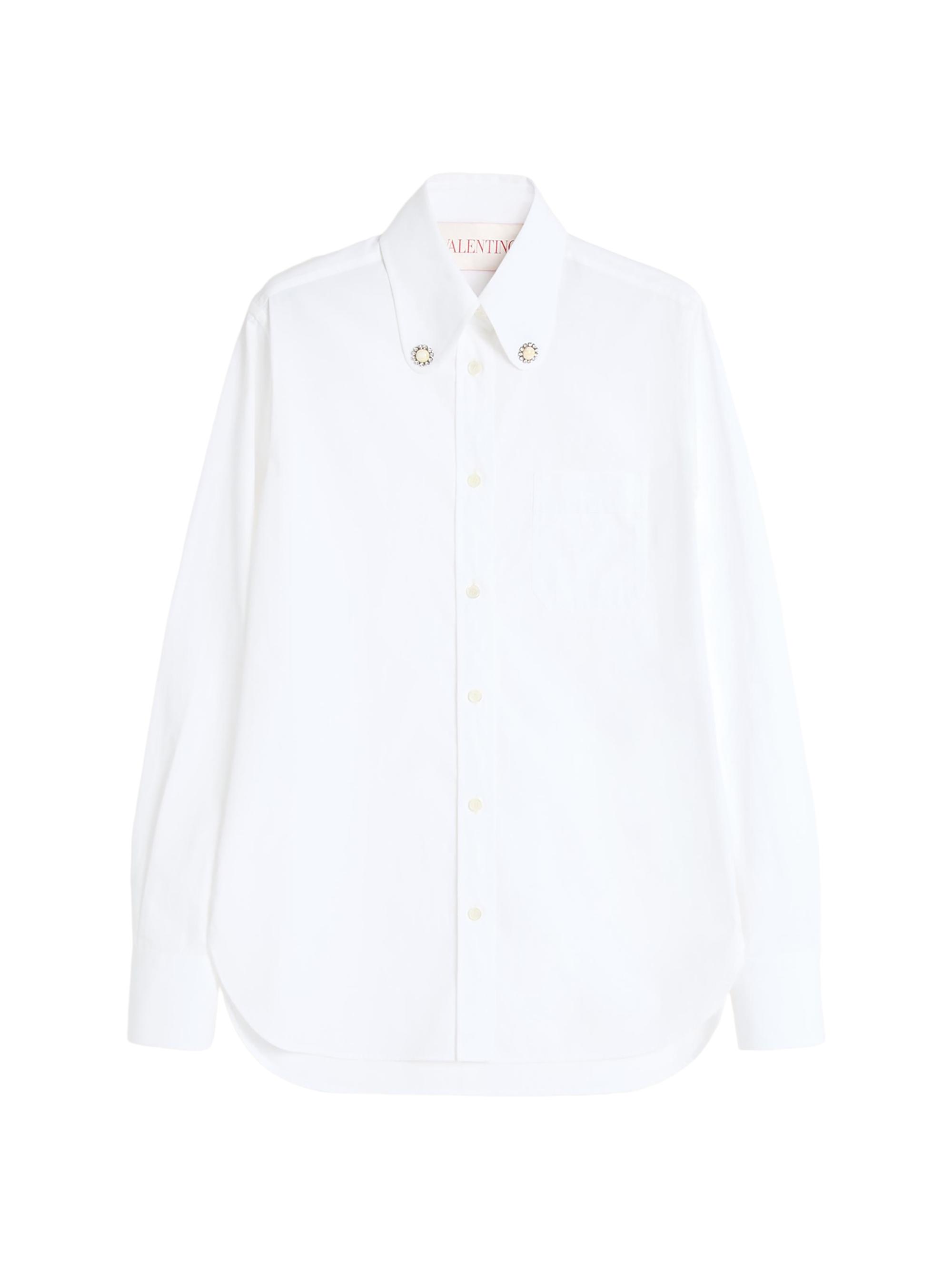 Valentino Garavani Women's Cotton Poplin Shirt - Optic White