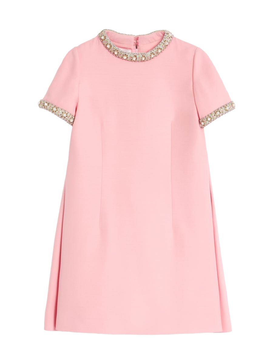 ワンピース VALENTINO EMBROIDERED DRESS Valentino Garavani Embroidered Crepe Couture Short Dress