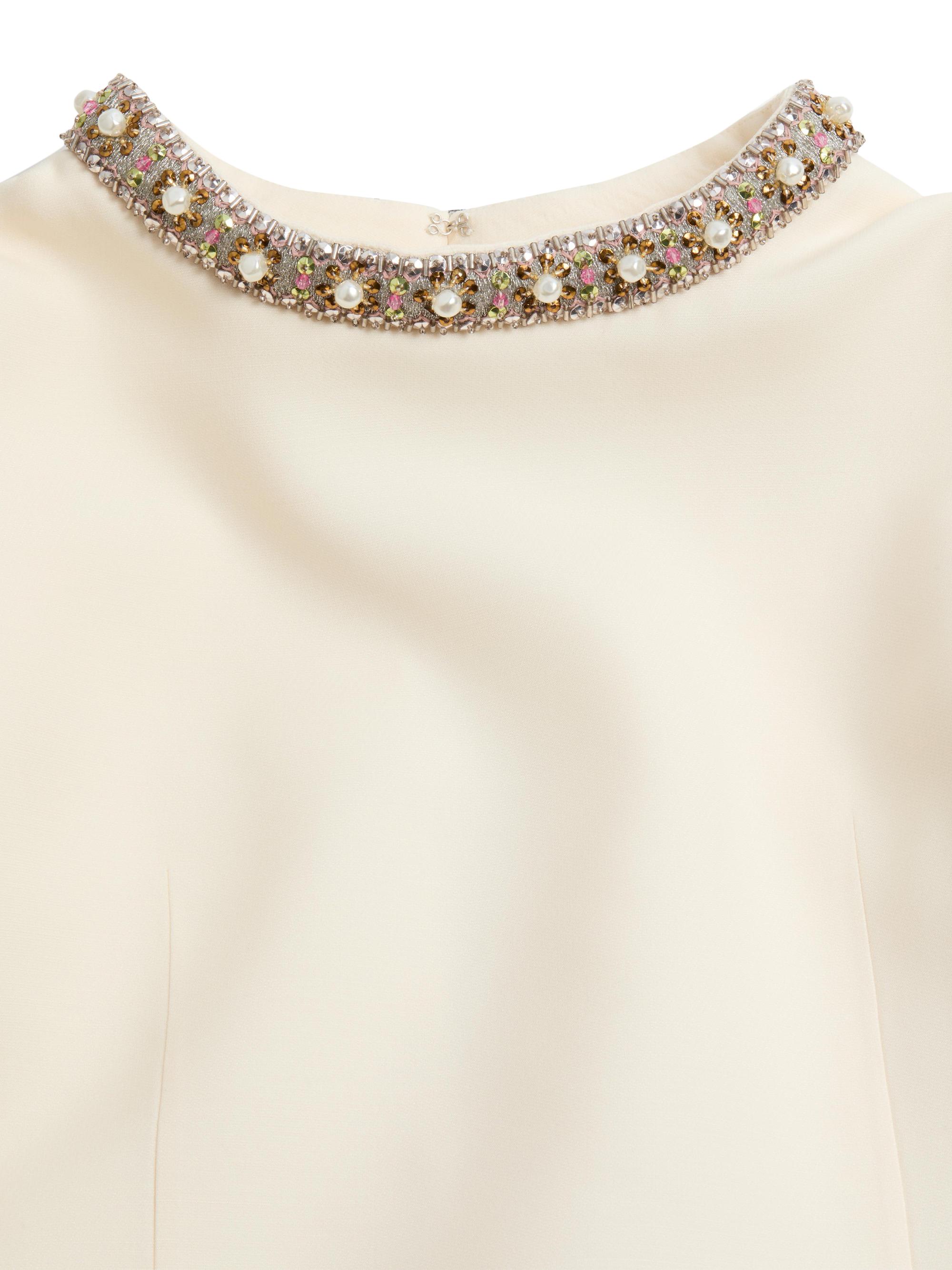 Valentino Garavani Embroidered Crepe Couture Short Dress | Saks