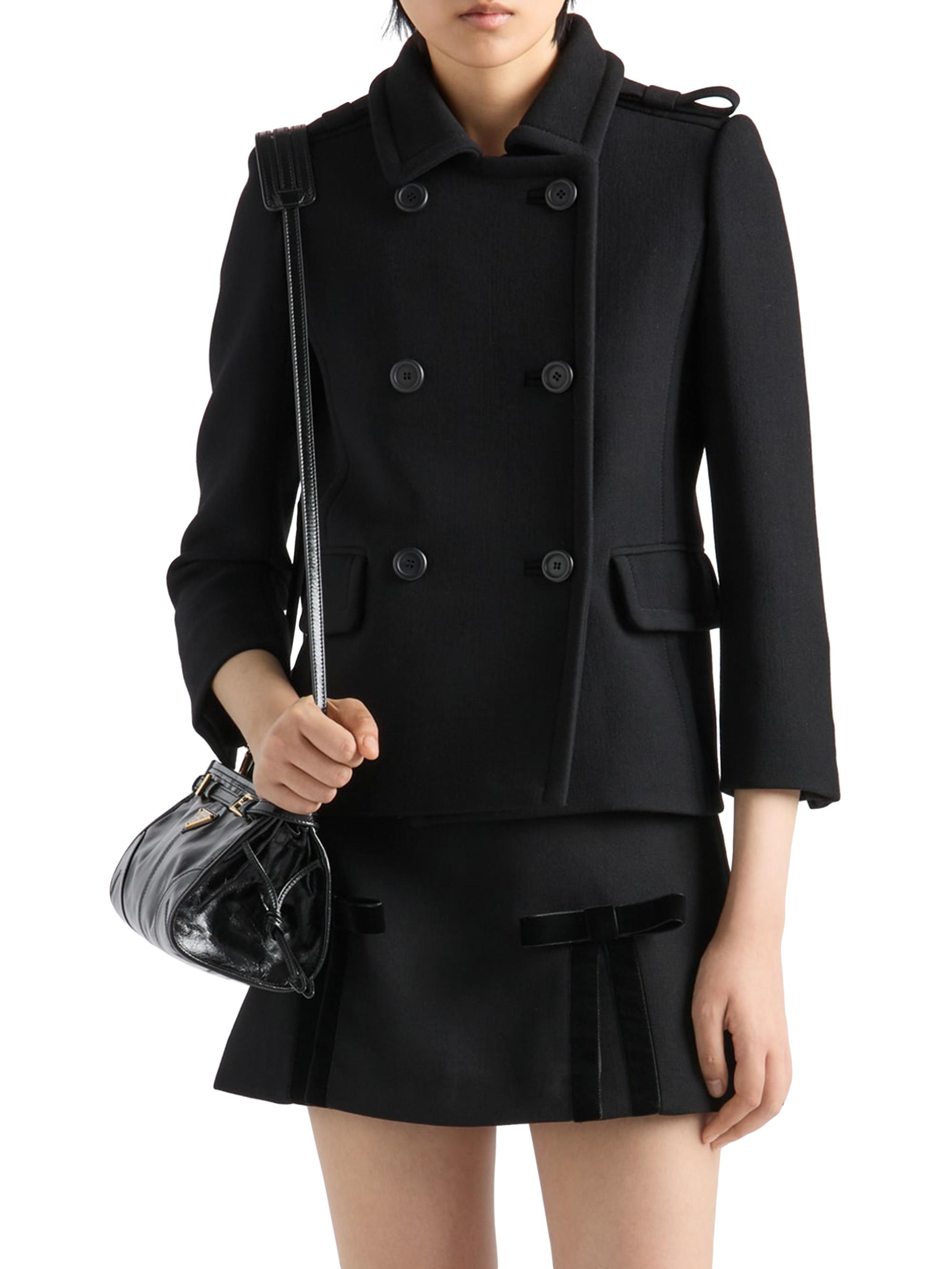 Prada Double Breasted Natte Jacket | Saks Fifth Avenue