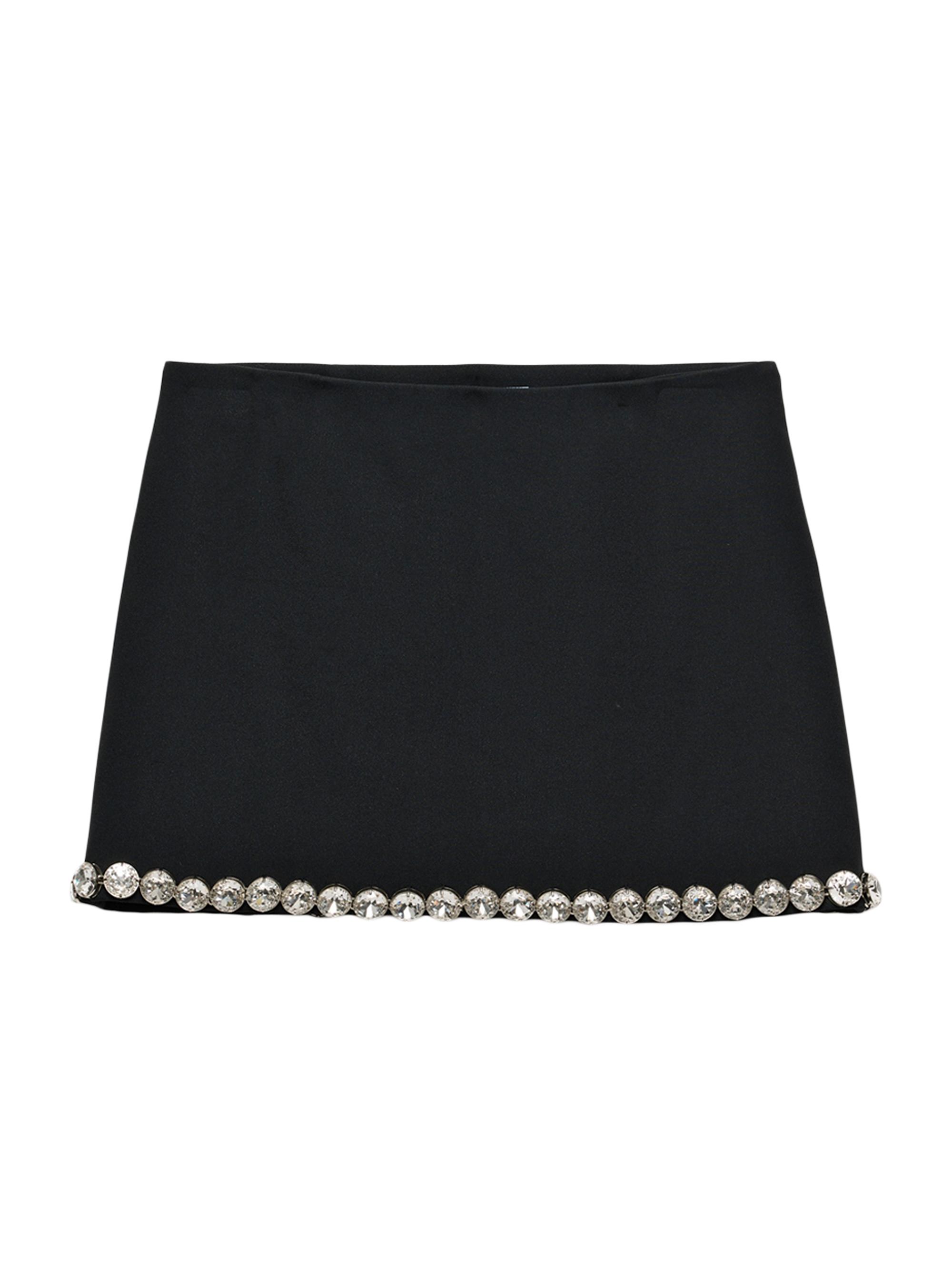 Prada Women's Sablè Compact Skirt - Black