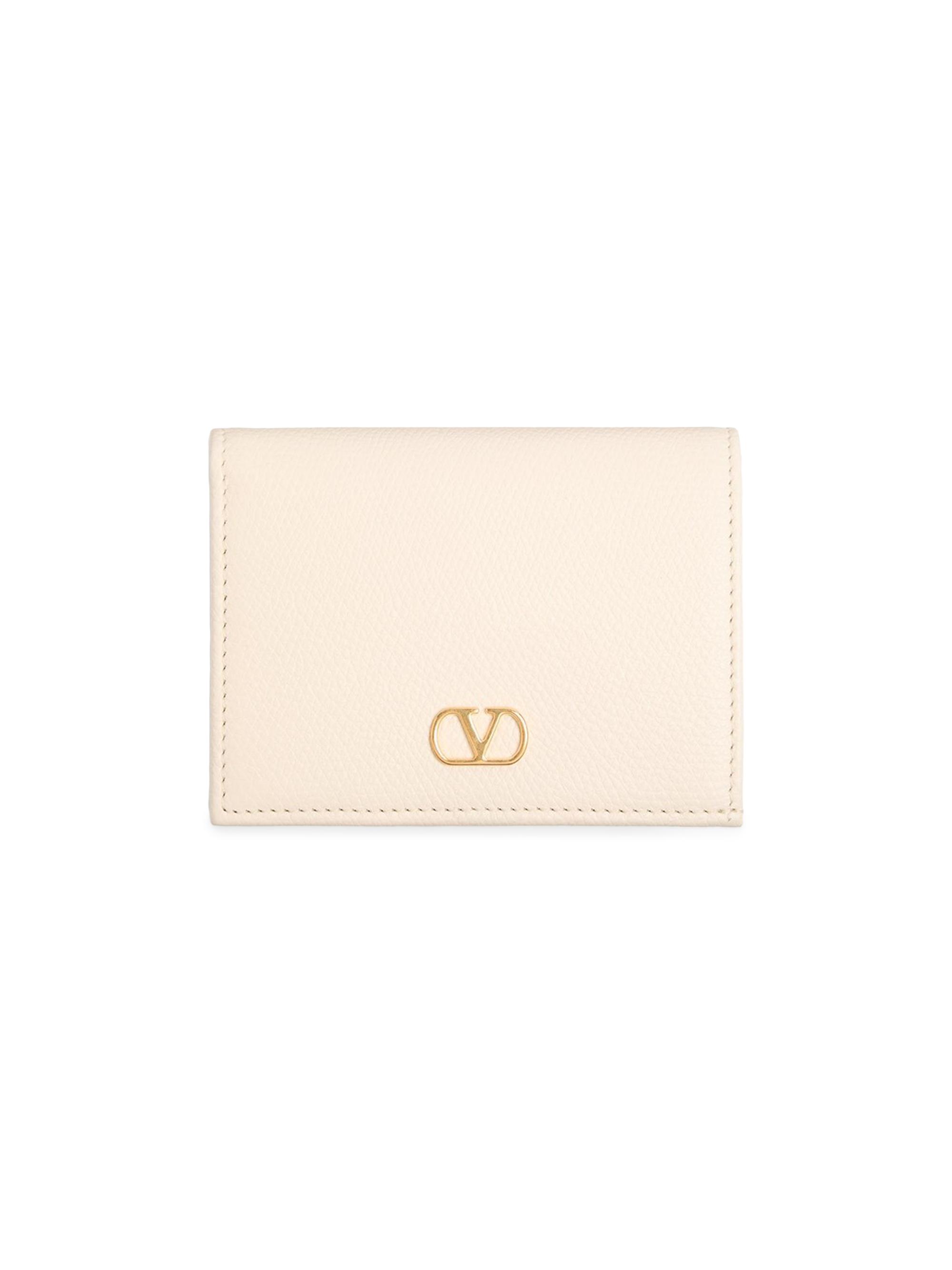 Valentino Garavani Women's VLogo Signature Grainy Calfskin Wallet - Light