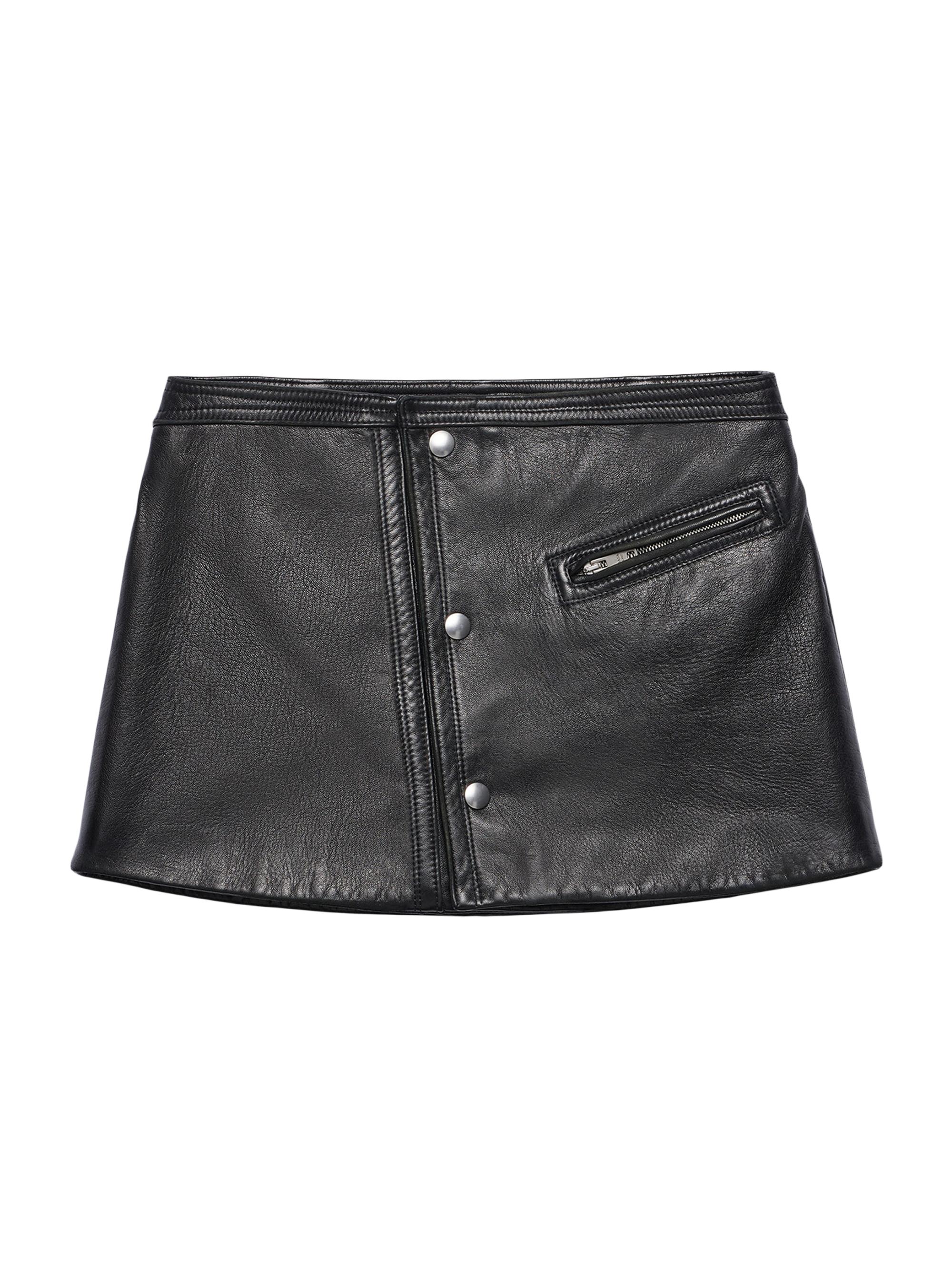 Prada Leather Mini Skirt | Saks Fifth Avenue