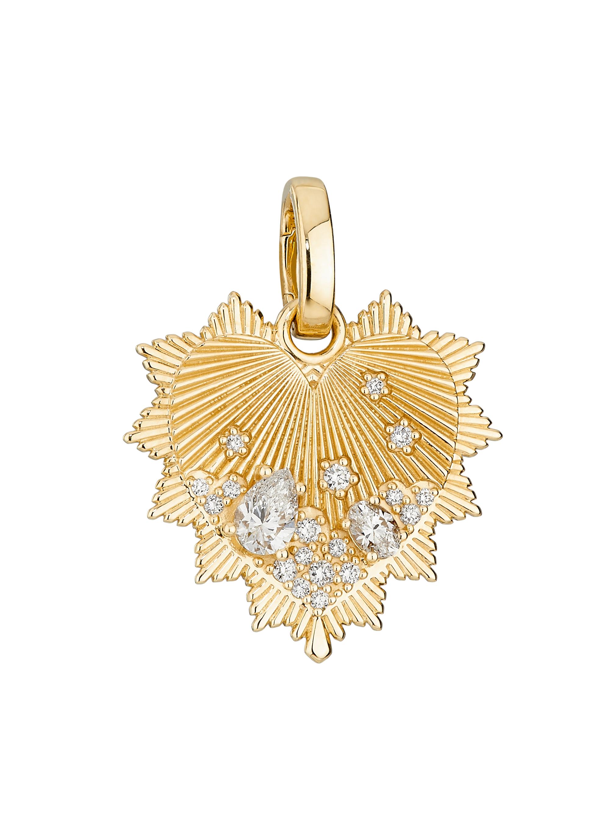 Foundrae Women's 18K Yellow Gold & 0.49 TCW Diamond Heart Pendant - Yellow Gold