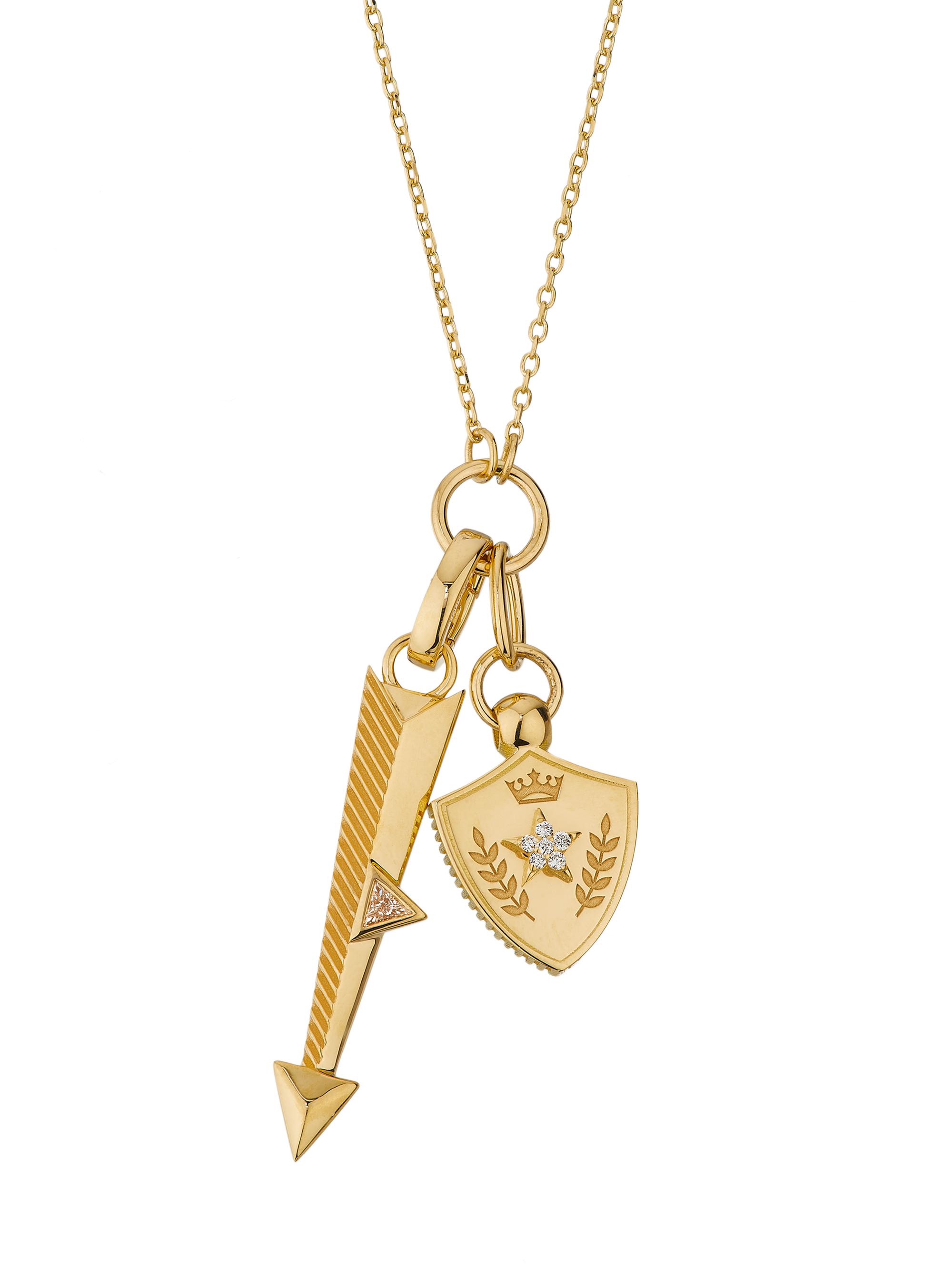 Foundrae Women's Per Aspera Ad Astra 18K Yellow Gold & 0.17 TCW Diamond Pendant Necklace - Yellow Gold