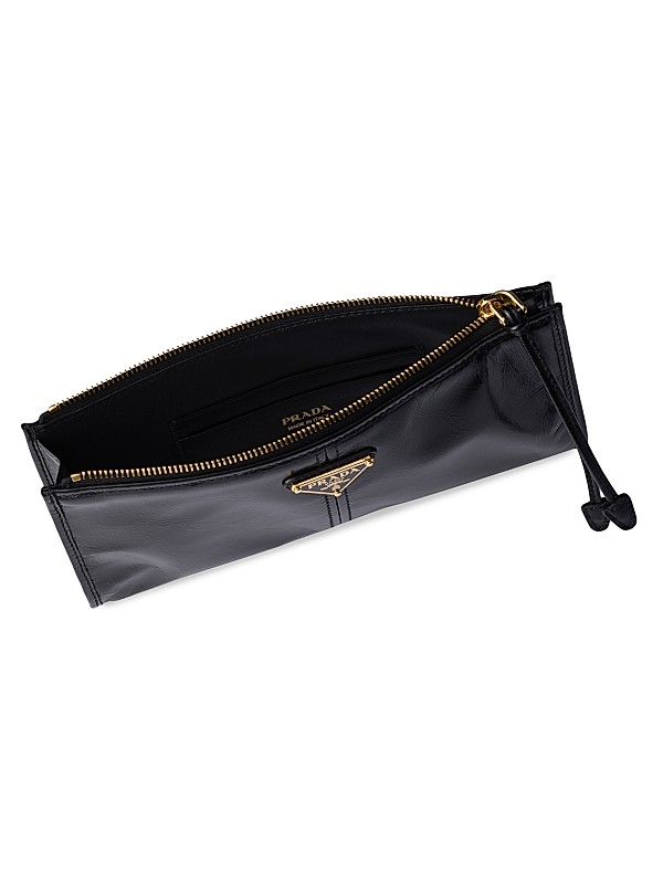 Shop Prada Leather Pouch | Saks Fifth Avenue Shop Prada Leather Pouch | Saks Fifth Avenue