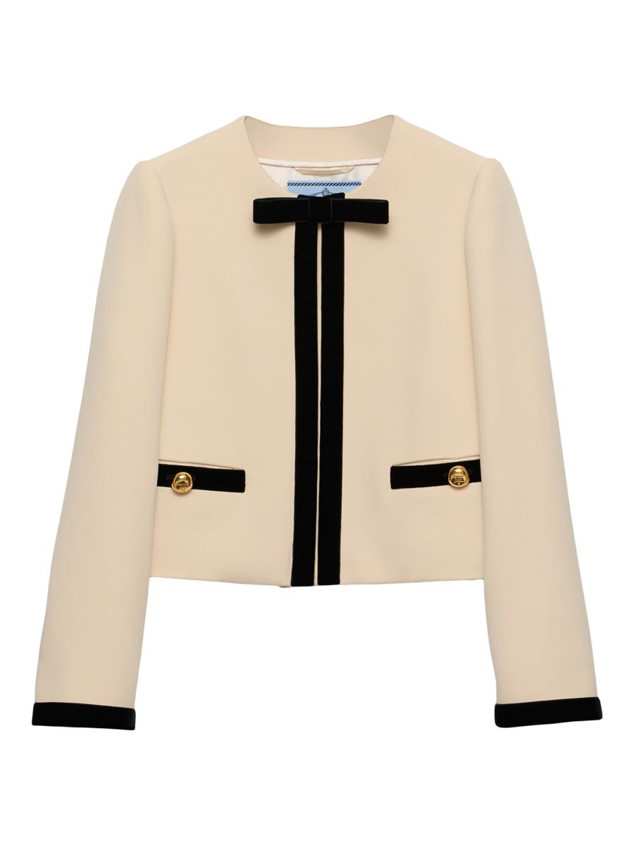 PRADA★シングルブレスト コンパクトサブレ ジャケット Prada Single Breasted Compact Sable Jacket | Saks Fifth Avenue