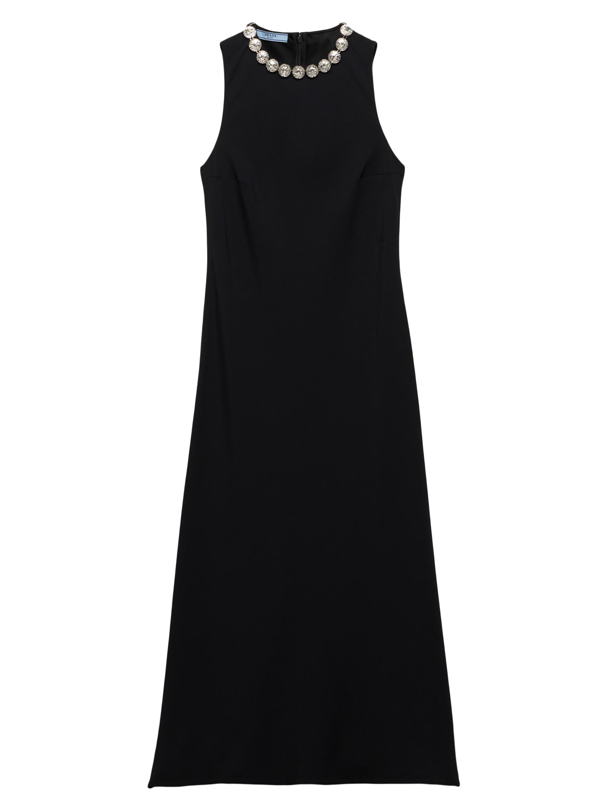 Prada Women's Embroidered Sablé Dress - Black
