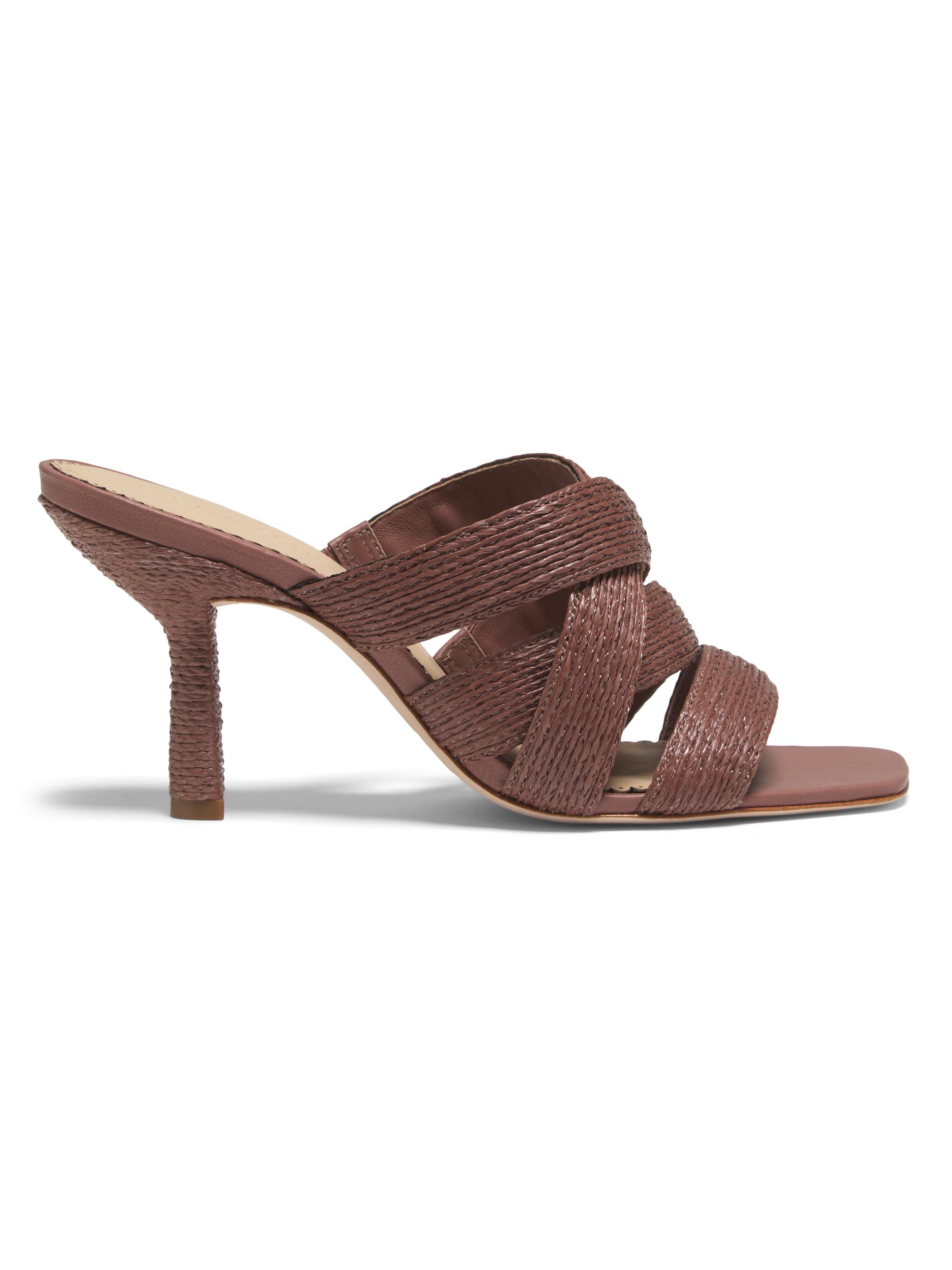 Cinq Ã  Sept Women's Dina 80MM Raffia Sandals - Brown
