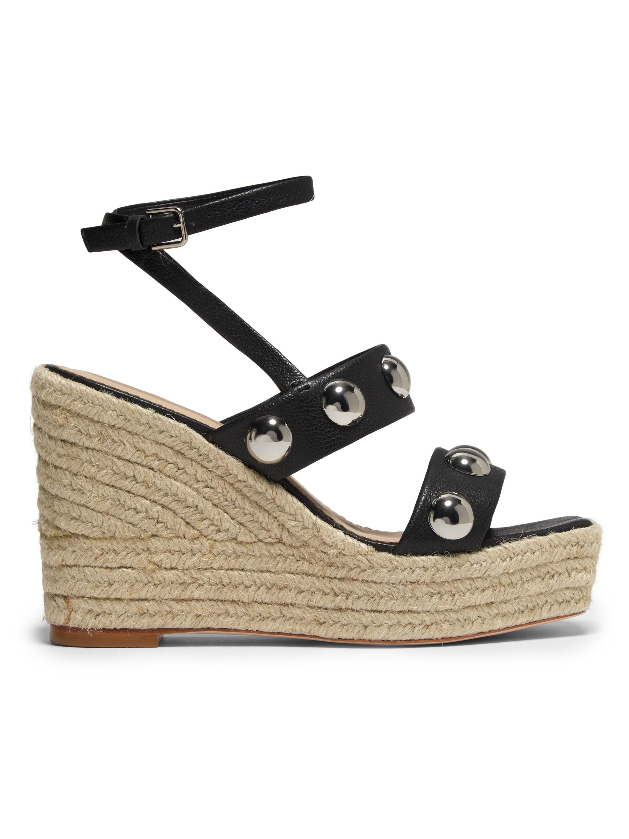 Balmain Alex 95MM Monogram Espadrille Wedges | Saks Fifth Avenue