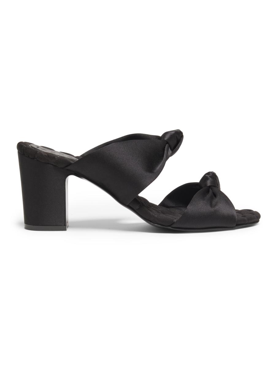 Aera Women's Alessia 75mm Satin Sandals In Black