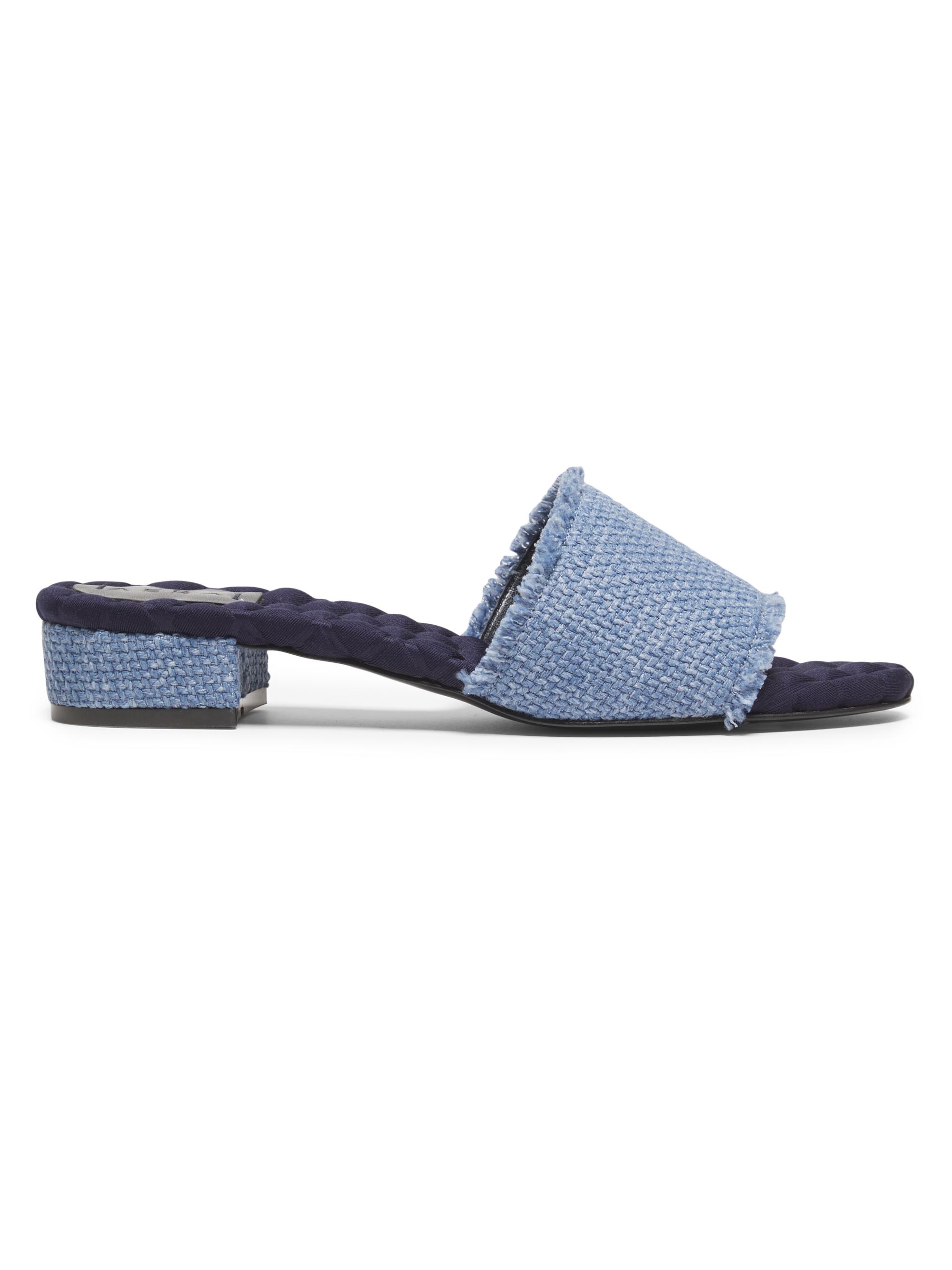 Aera Women's Giorgia 25MM Raffia Sandals - Classic Blue Denim
