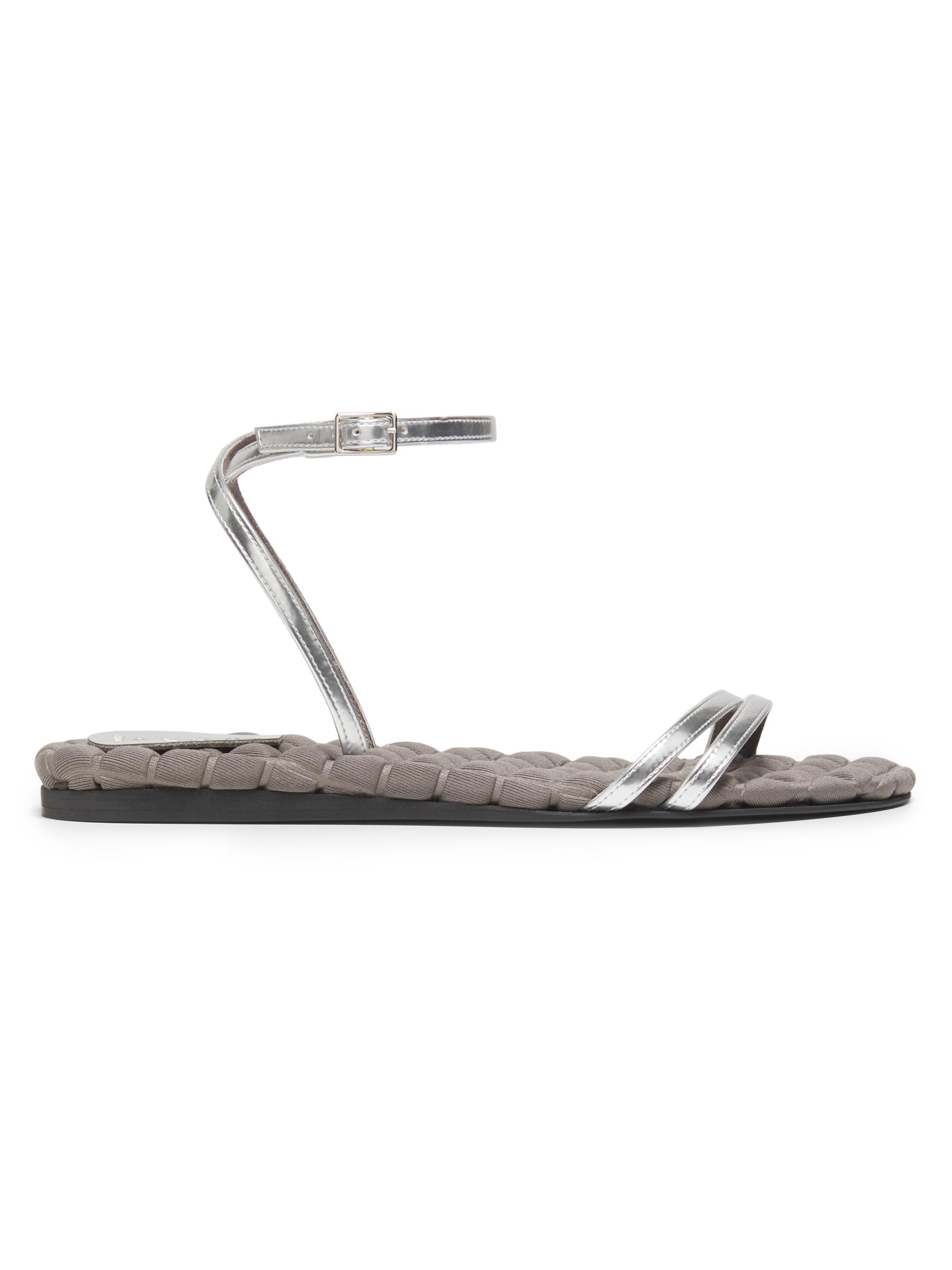 Aera Women's Faye Vegan Leather Flat Sandals - Silver