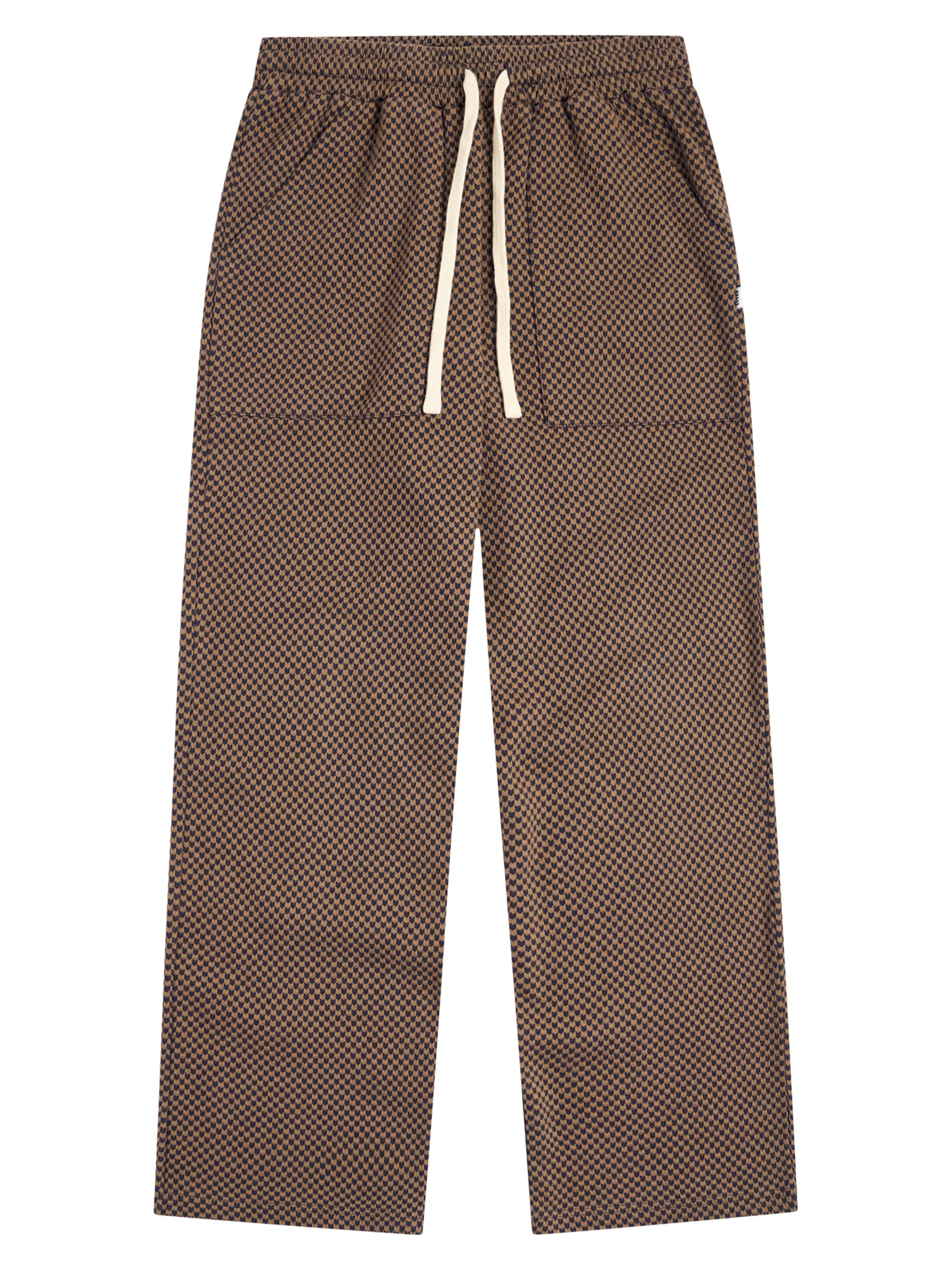 Krost Men's Chevron Jacquard Knit Pants - Sepia