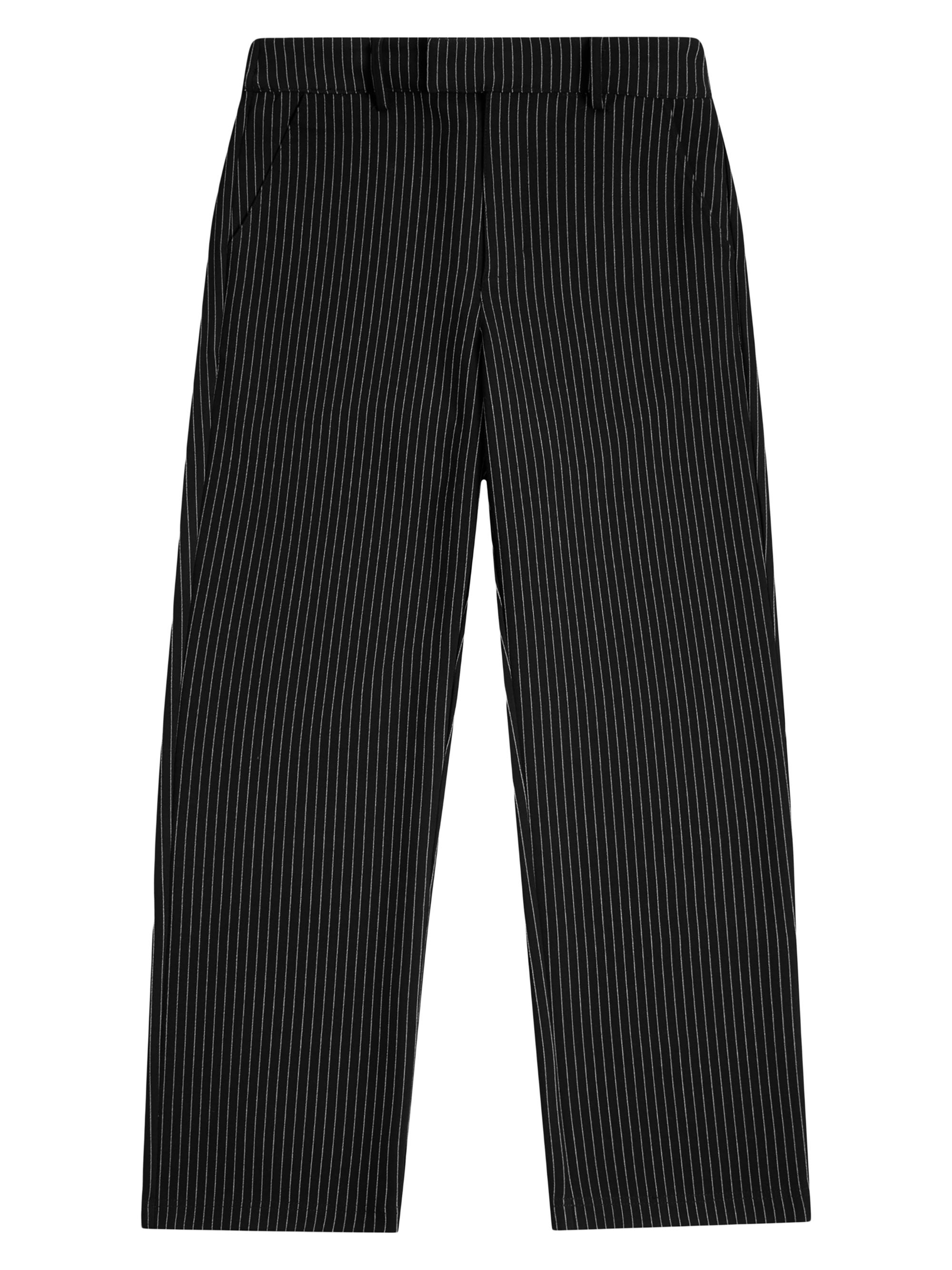 Krost Men's Pinstripe Trousers - Black