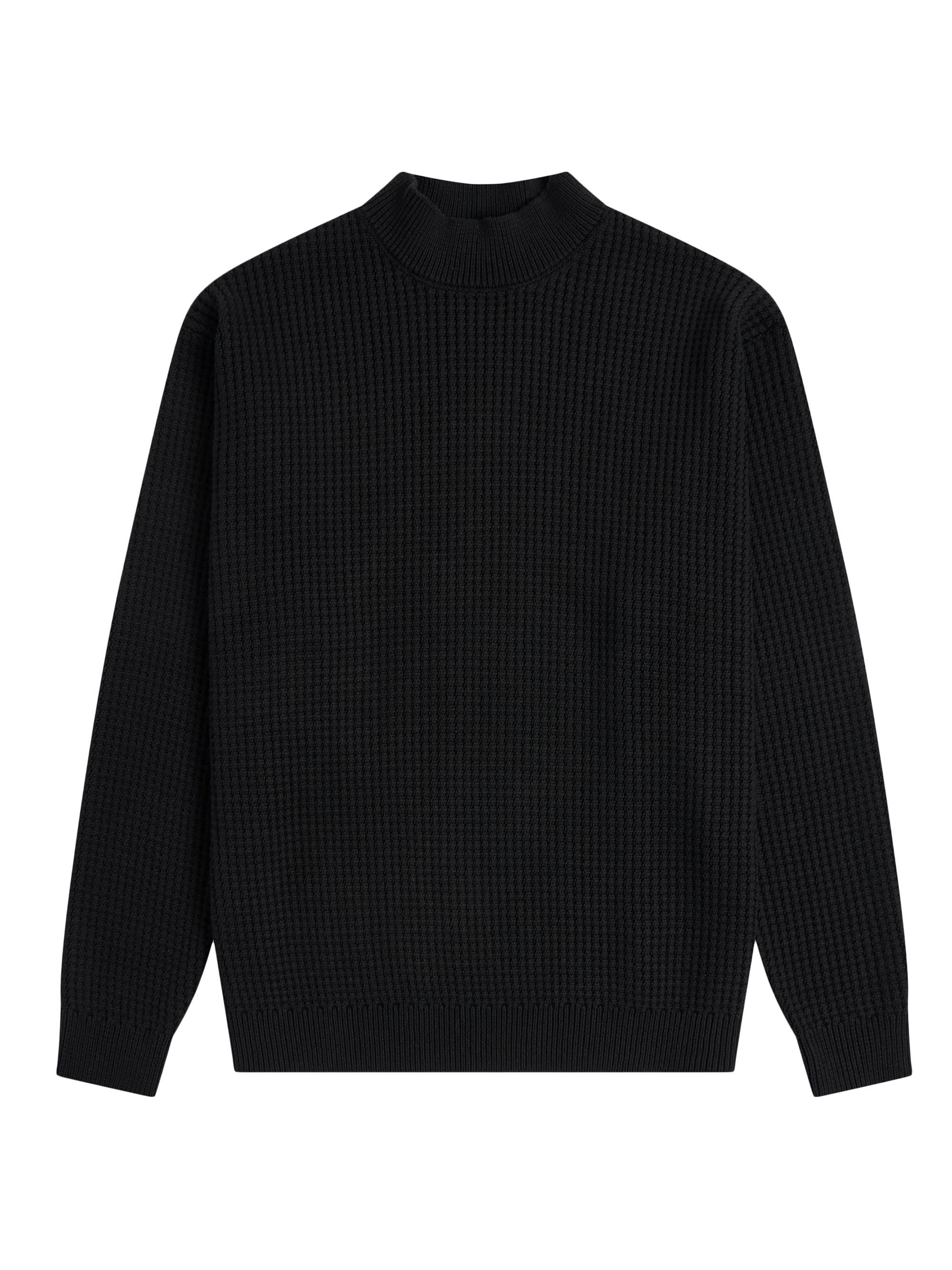 Krost Men's Chunky Crewneck Sweater - Black