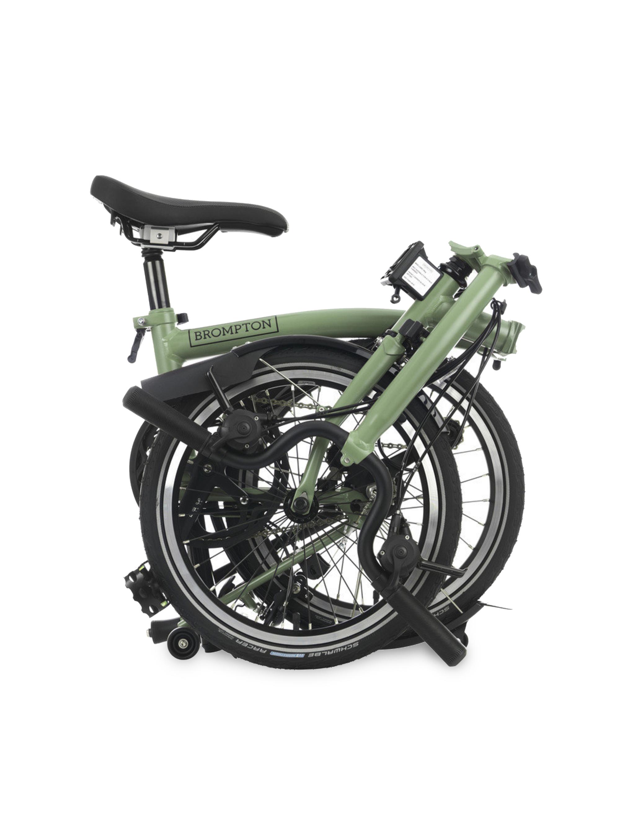 Brompton Bikes C Line Urban 2-Speed Mid Handlebar Folding Bike - Matcha Green