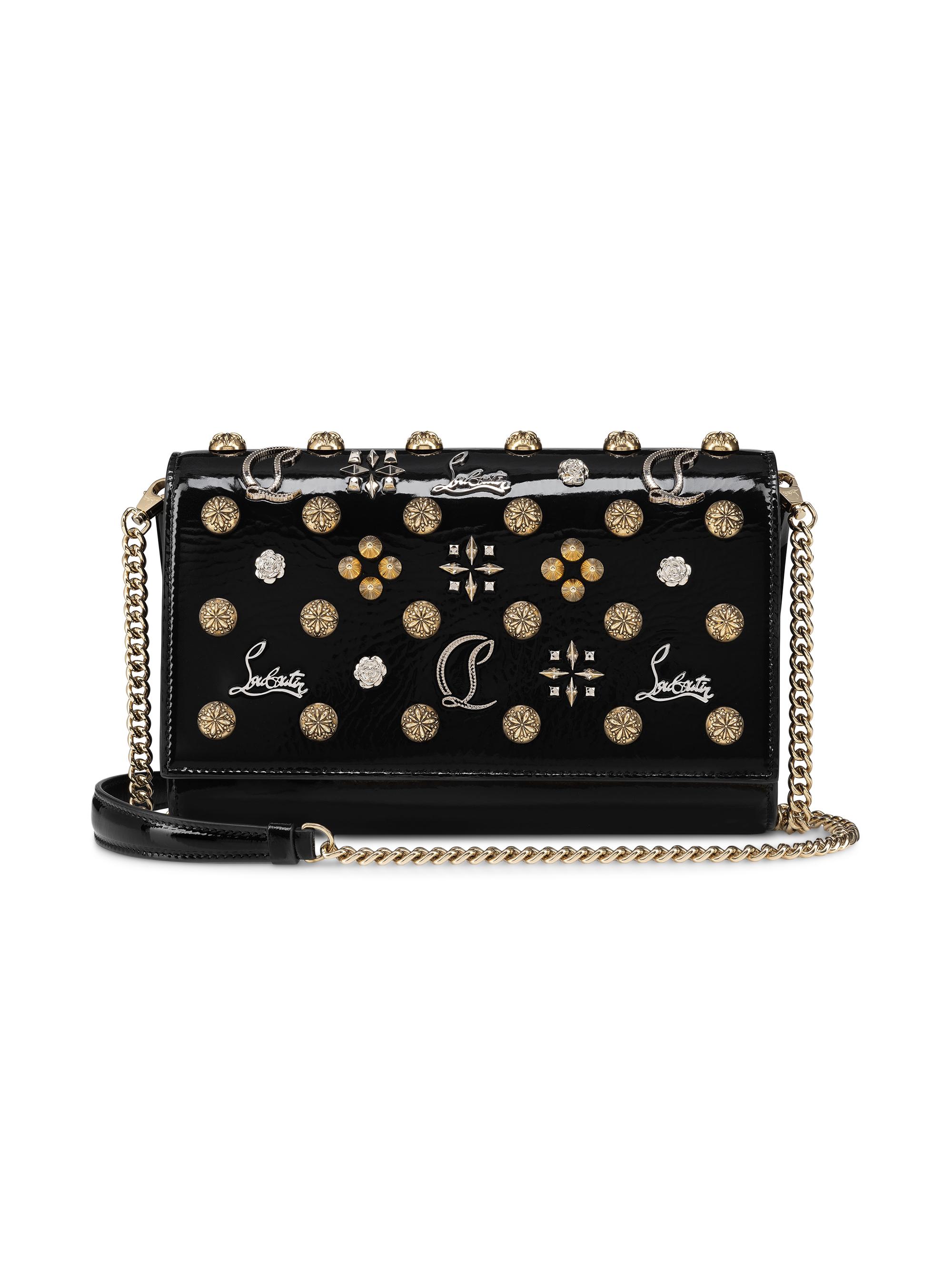 Christian Louboutin Women's Paloma Patent Leather Clutch - Black Gold
