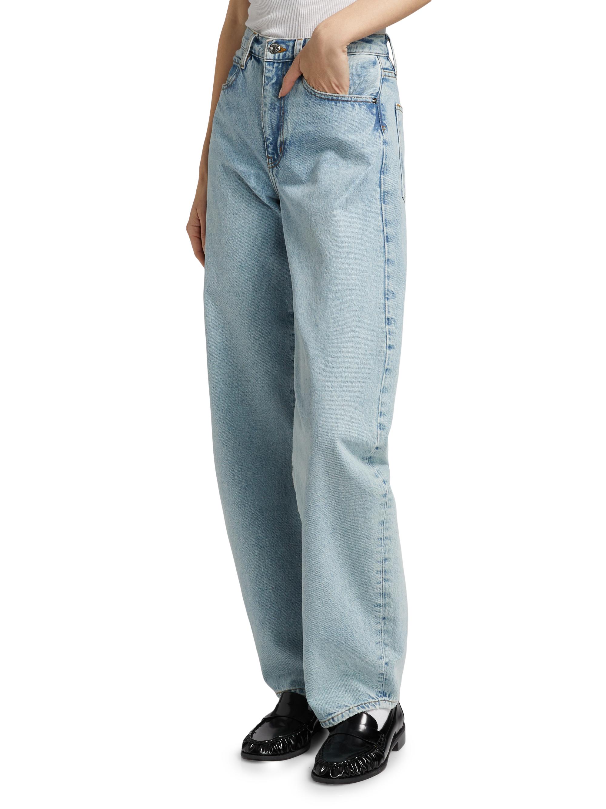 FRAME Bubble Mid-Rise Barrel Jeans | Saks Fifth Avenue