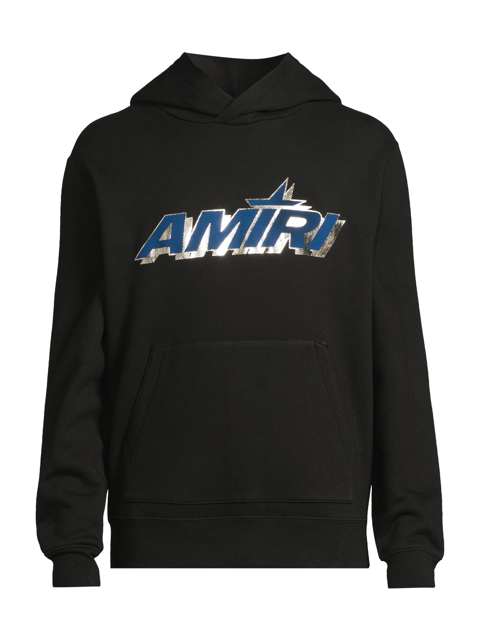 Amiri Shadow Logo Stretch-Cotton Hoodie | Saks Fifth Avenue