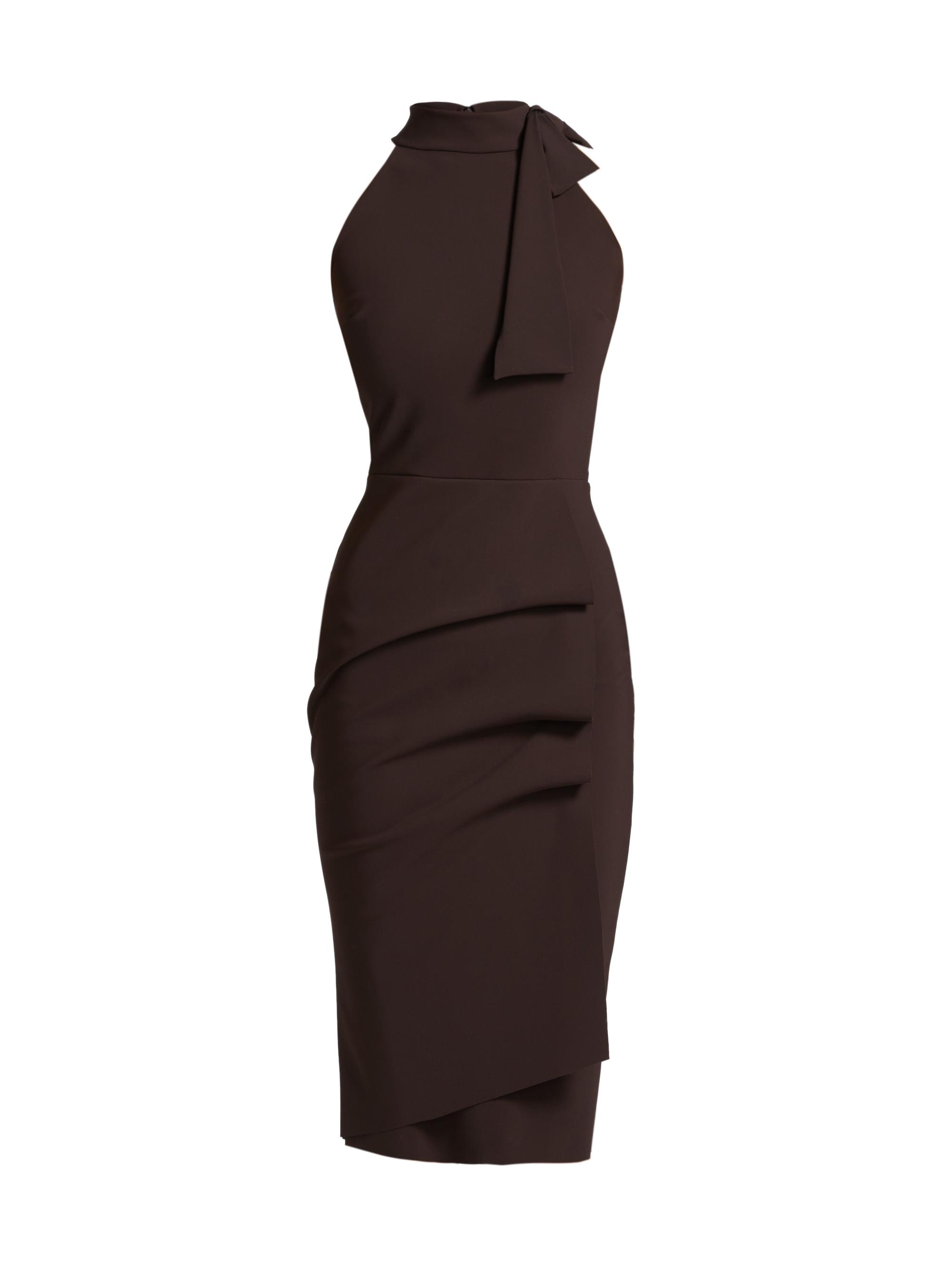 Chiara Boni La Petite Robe Women's Adania Halterneck Cocktail Dress - Dark Brown